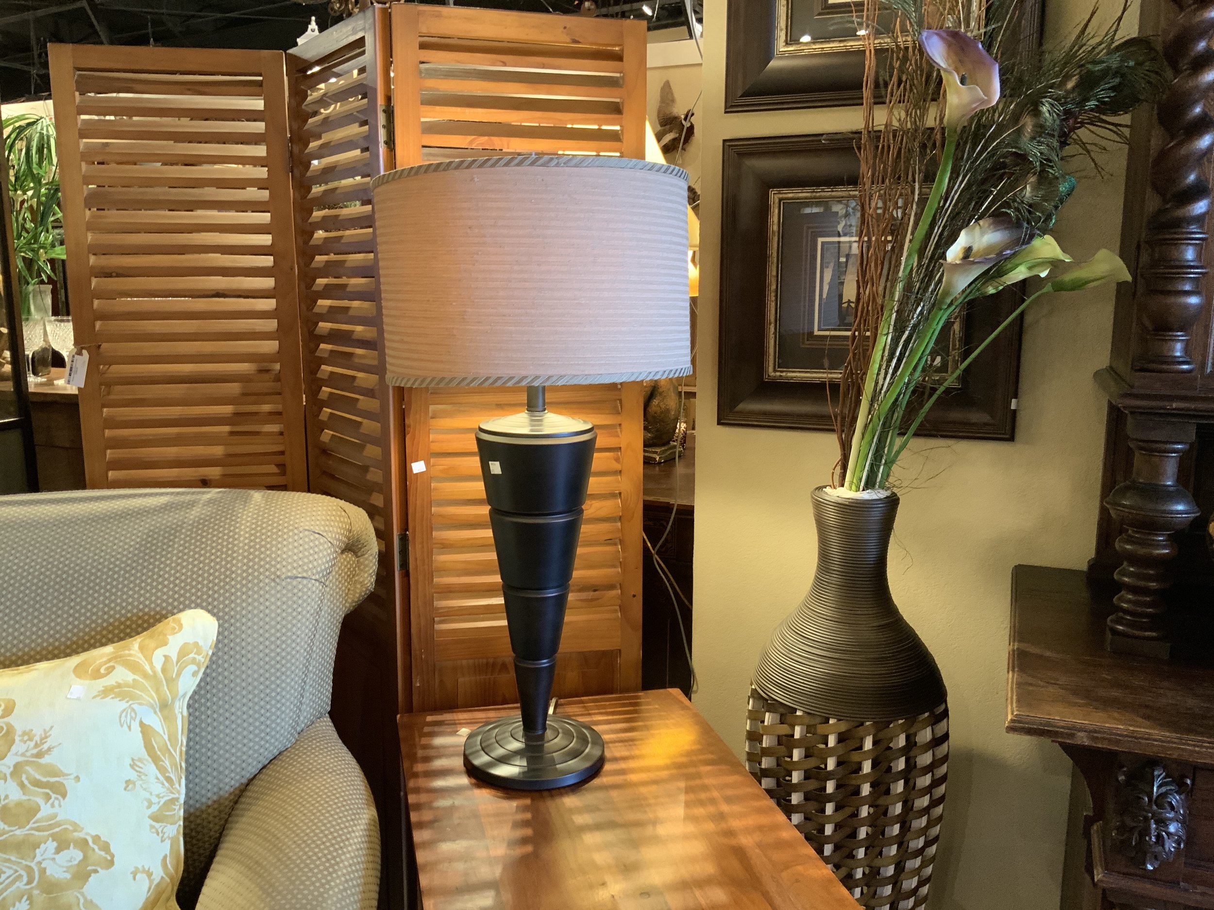 Lamp Tall Contemporary Black C0926 $75