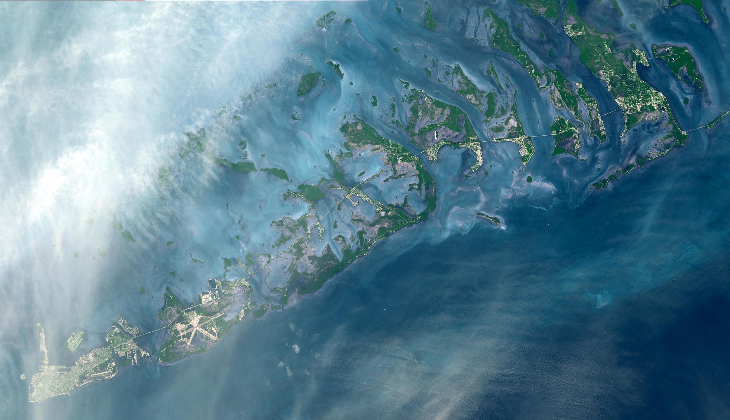 The Florida Keys. Credit: NASA/METI/AIST/Japan Space Systems, and U.S./Japan ASTER Science Team