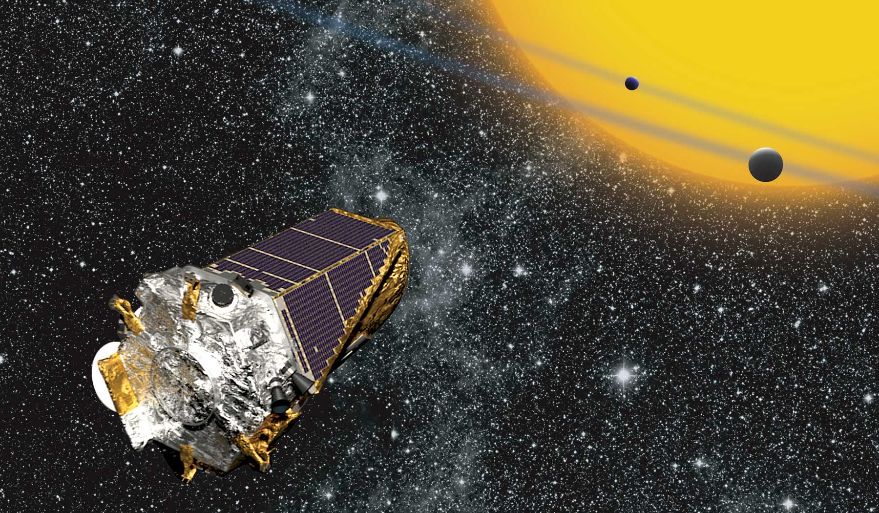 Artist's rendition of Kepler spacecraft. Credit: NASA/Kepler mission/Wendy Stenzel