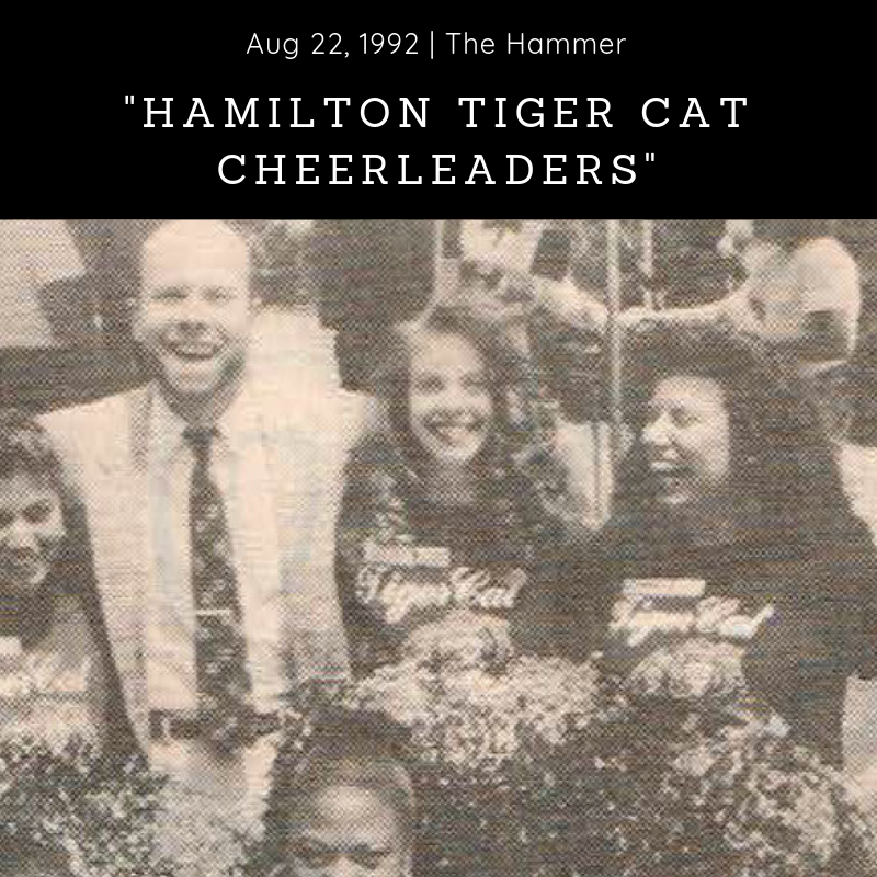 Newspaper (1992) - The Hammer - ‘Hamilton Tiger Cat Cheerleaders’ - Download Article