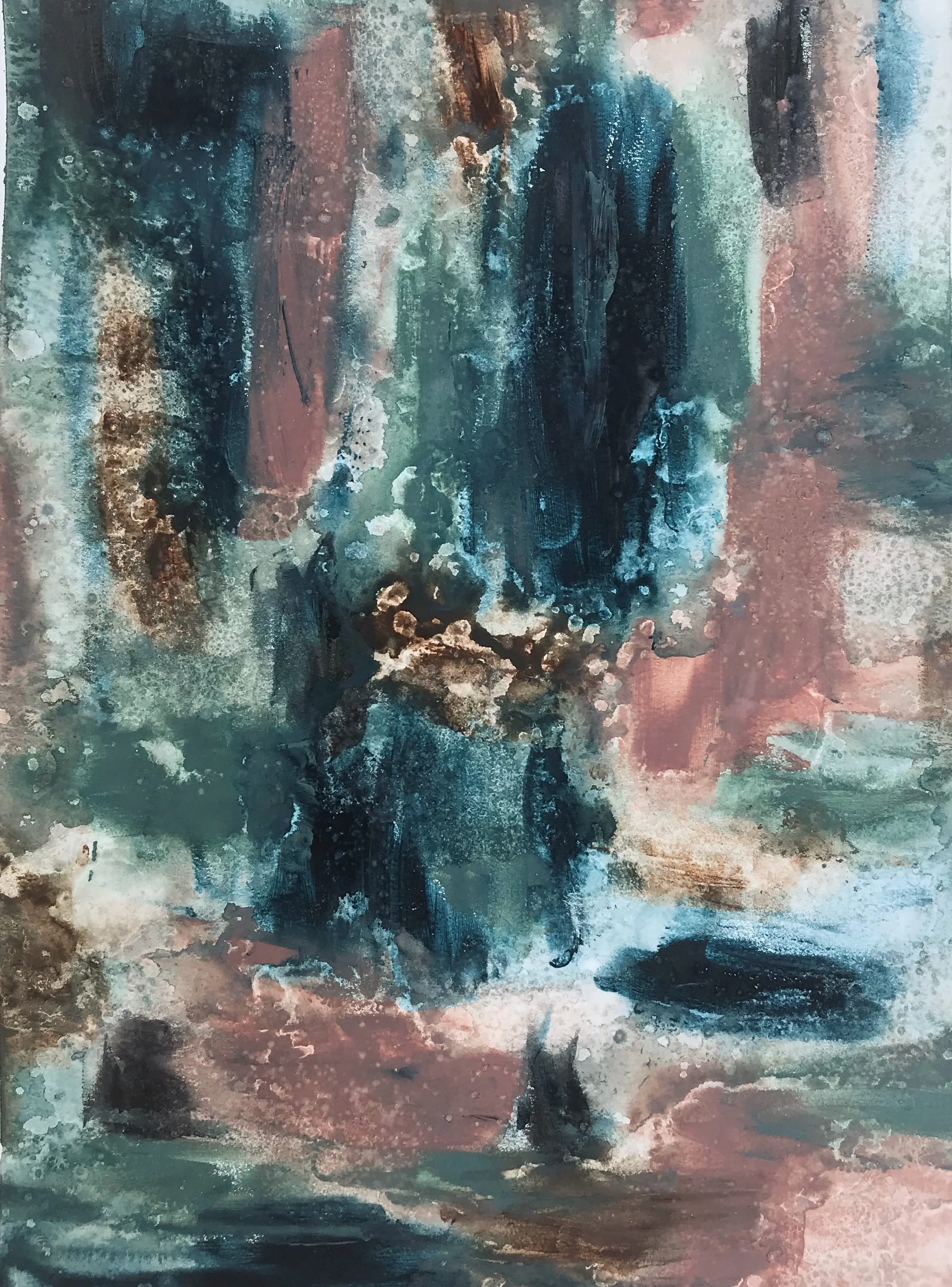 11”x17” Breathing under water Watercolor on paper