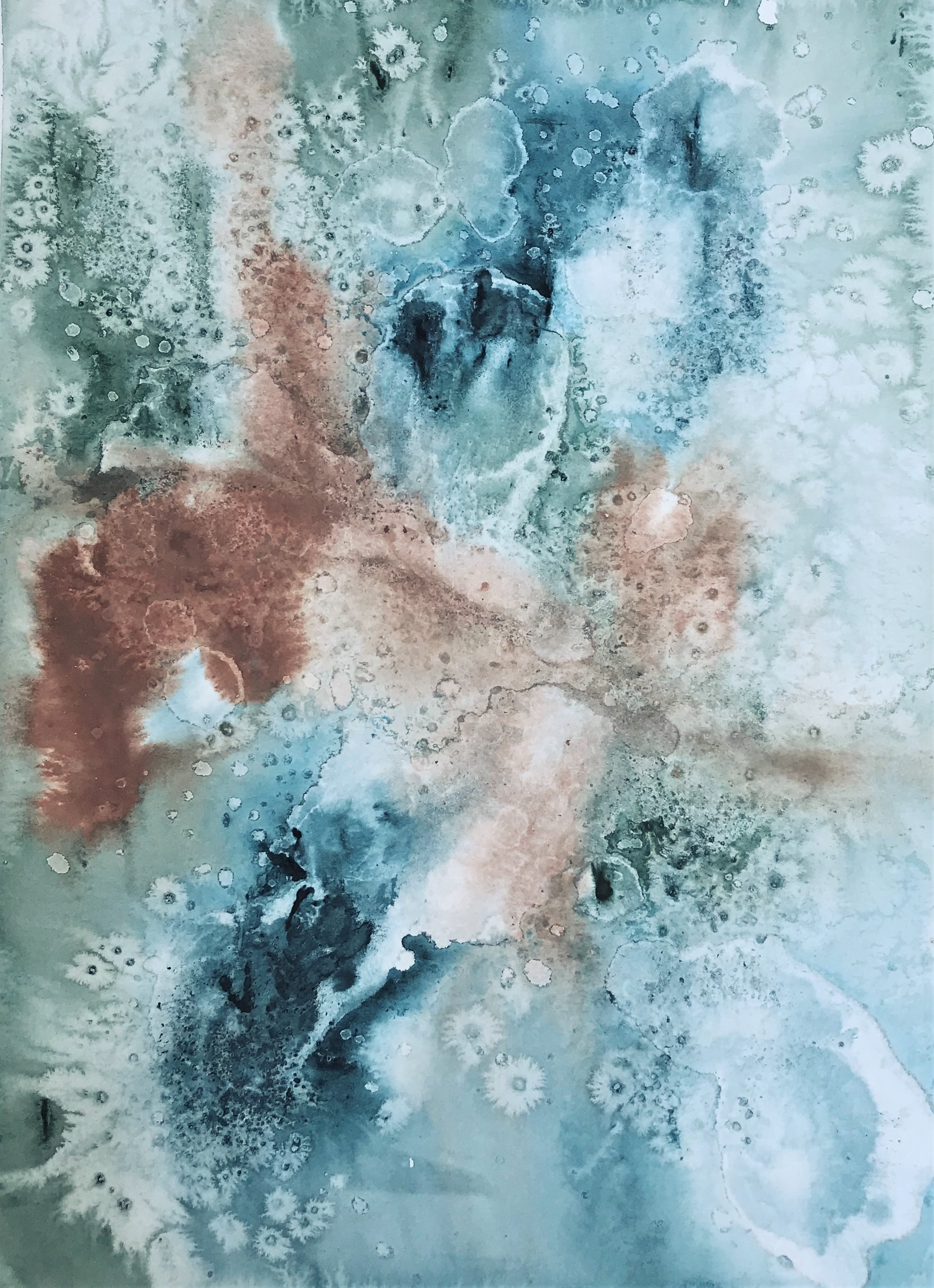 11”x17” Distorted persona Watercolor on paper