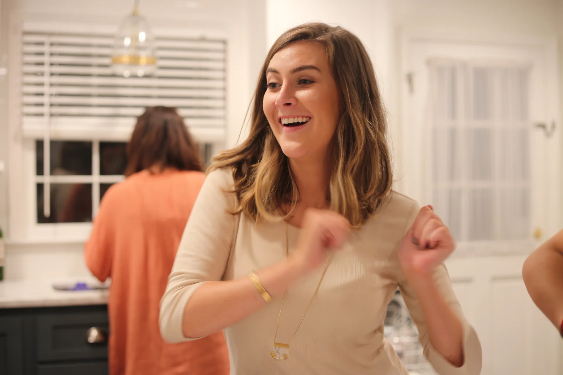 Madalyn starting off our dancing party! 