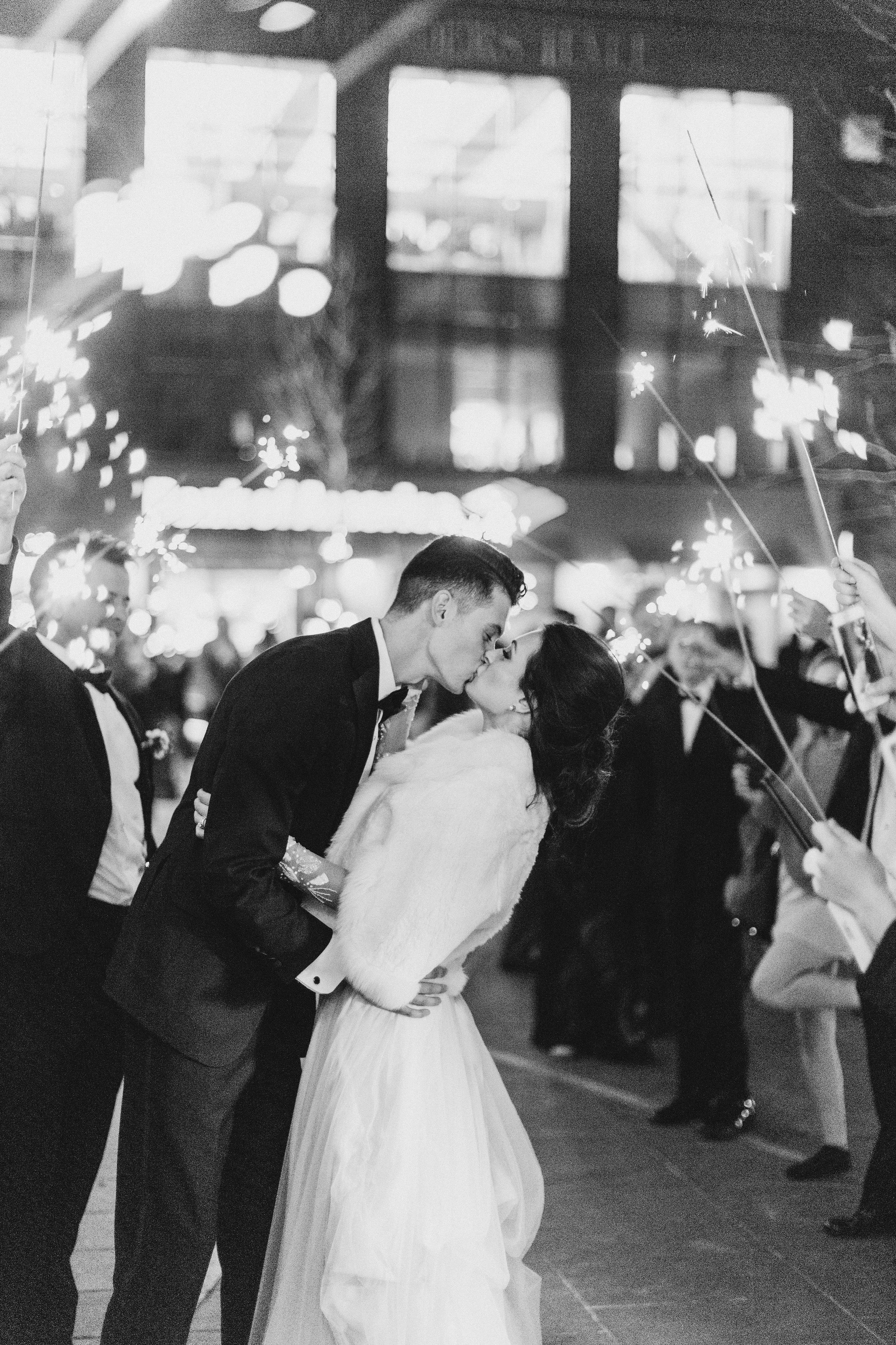 A romantic sparkler send off to end the night :) 