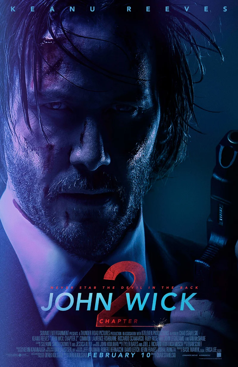 director: Chad Stahelski writer: Derek Kolstad cinematographer: Dan Laustsen editor: Evan Schiff composer: Tyler Bates & Joel J. Richard cast: Keanu Reeves, Riccardo Scamarcio, Ian McShane, Ruby Rose, Common, Claudia Gerini, Lance Reddick, John Leguizamo country: USA year: 2017