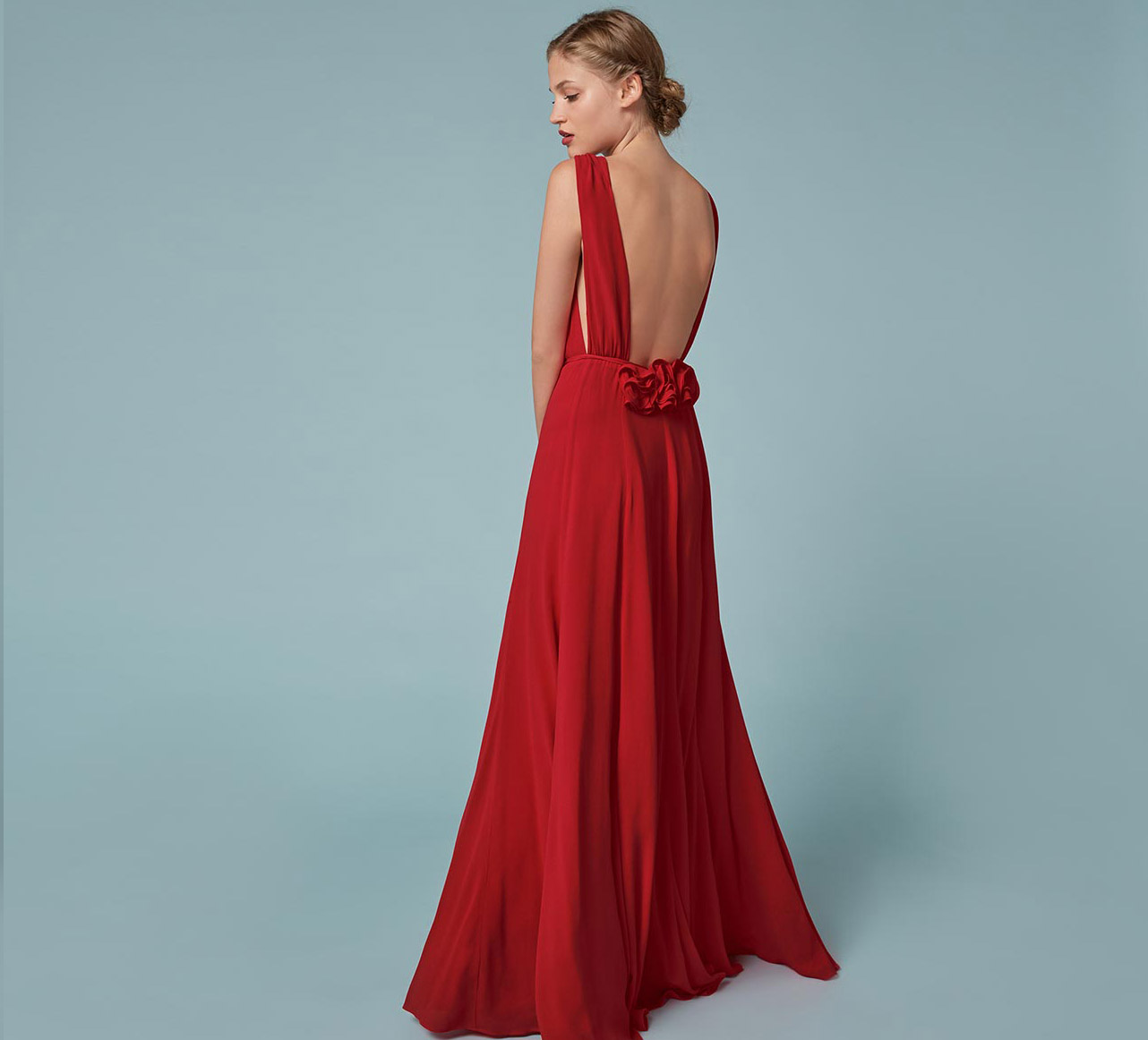 Reformation 'Anne' dress in Poinsettia, $428