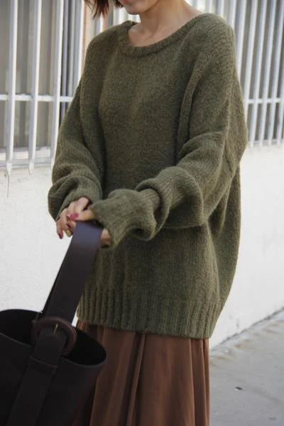 Atelier Delphine 'Lark' sweater in Olive, $276