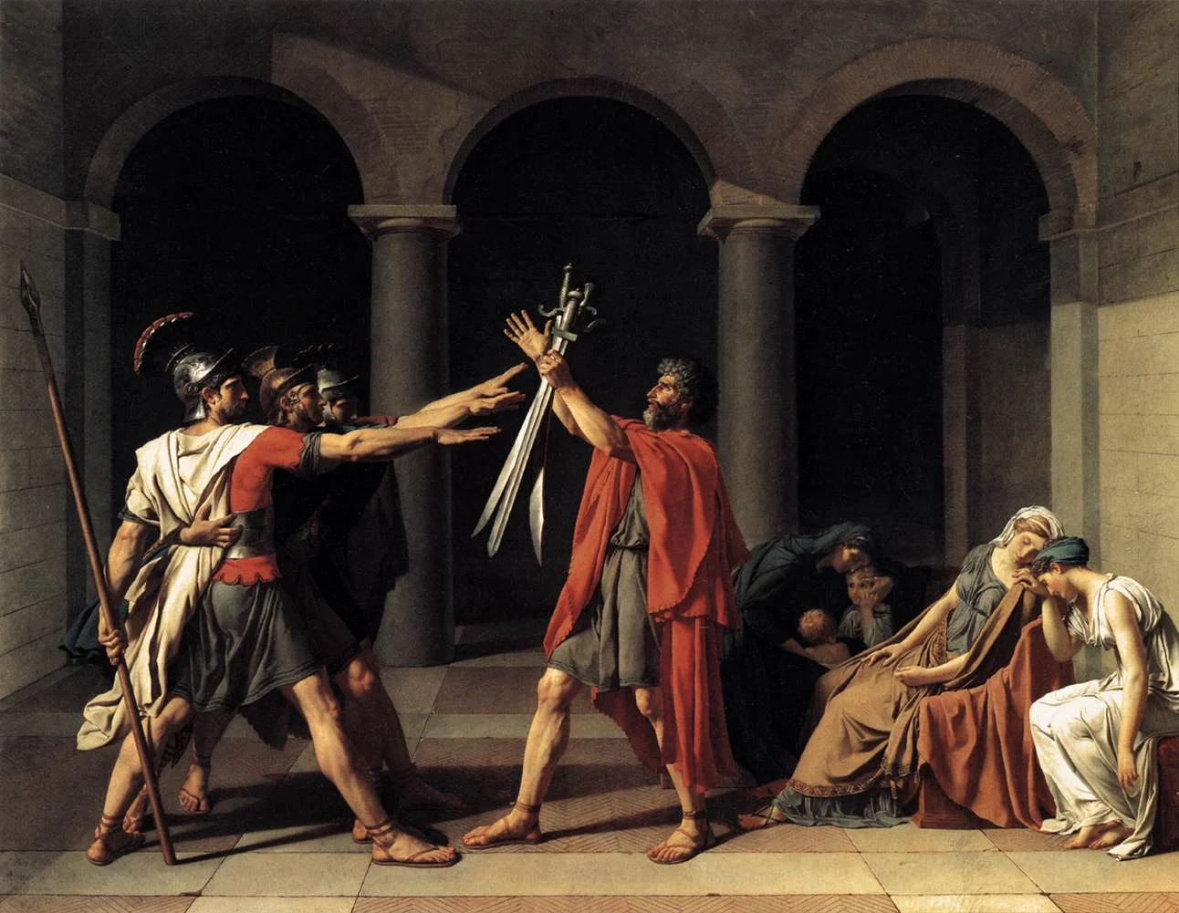 Jacques-Louis David, 'Oath of the Horatii', 1784. Reproduced from Wikimedia Commons - https://commons.wikimedia.org/wiki/File:David-Oath_of_the_Horatii-1784.jpg