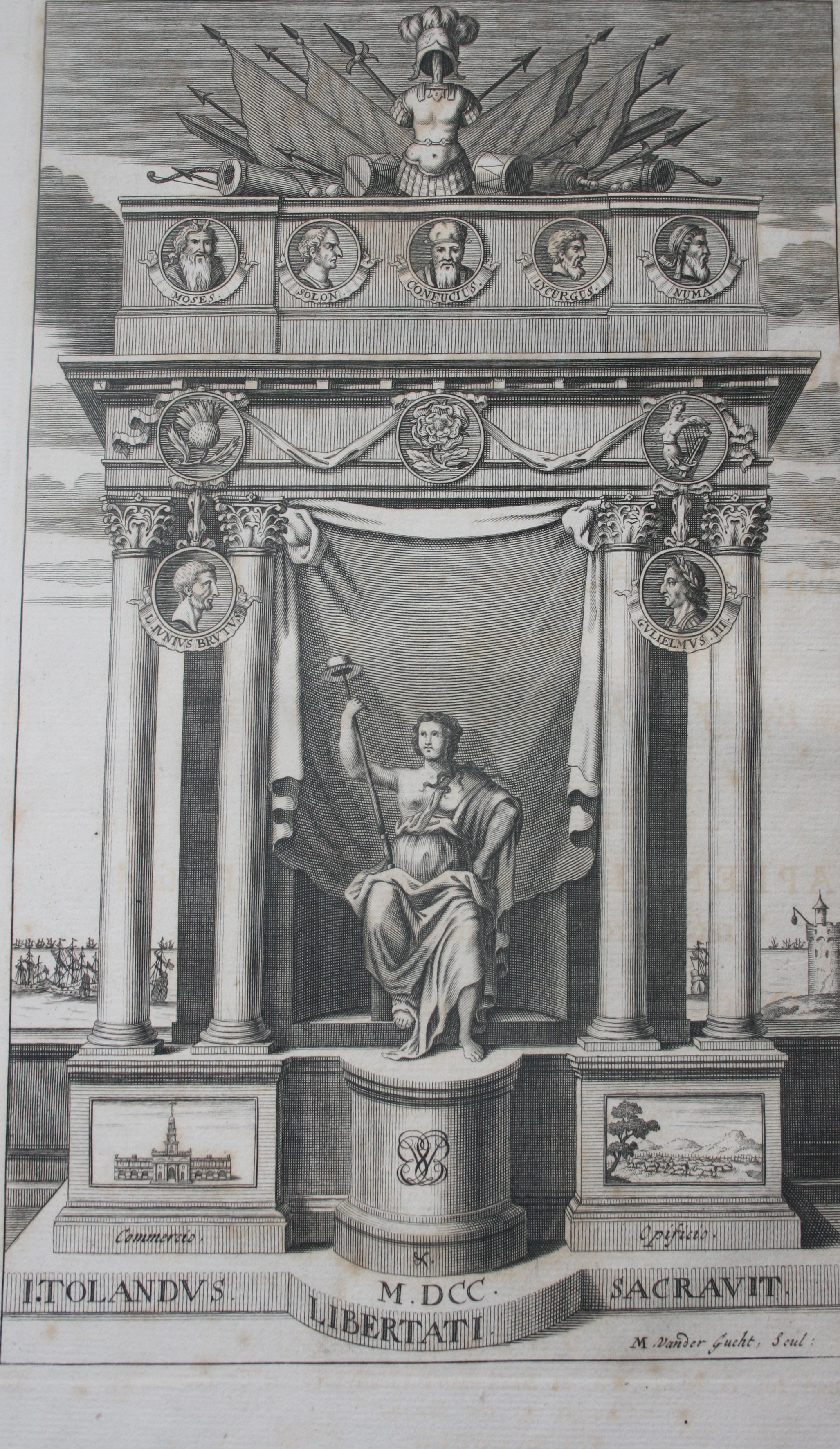 Frontispiece from The Oceana and other works of James Harrington . Image by Rachel Hammersley