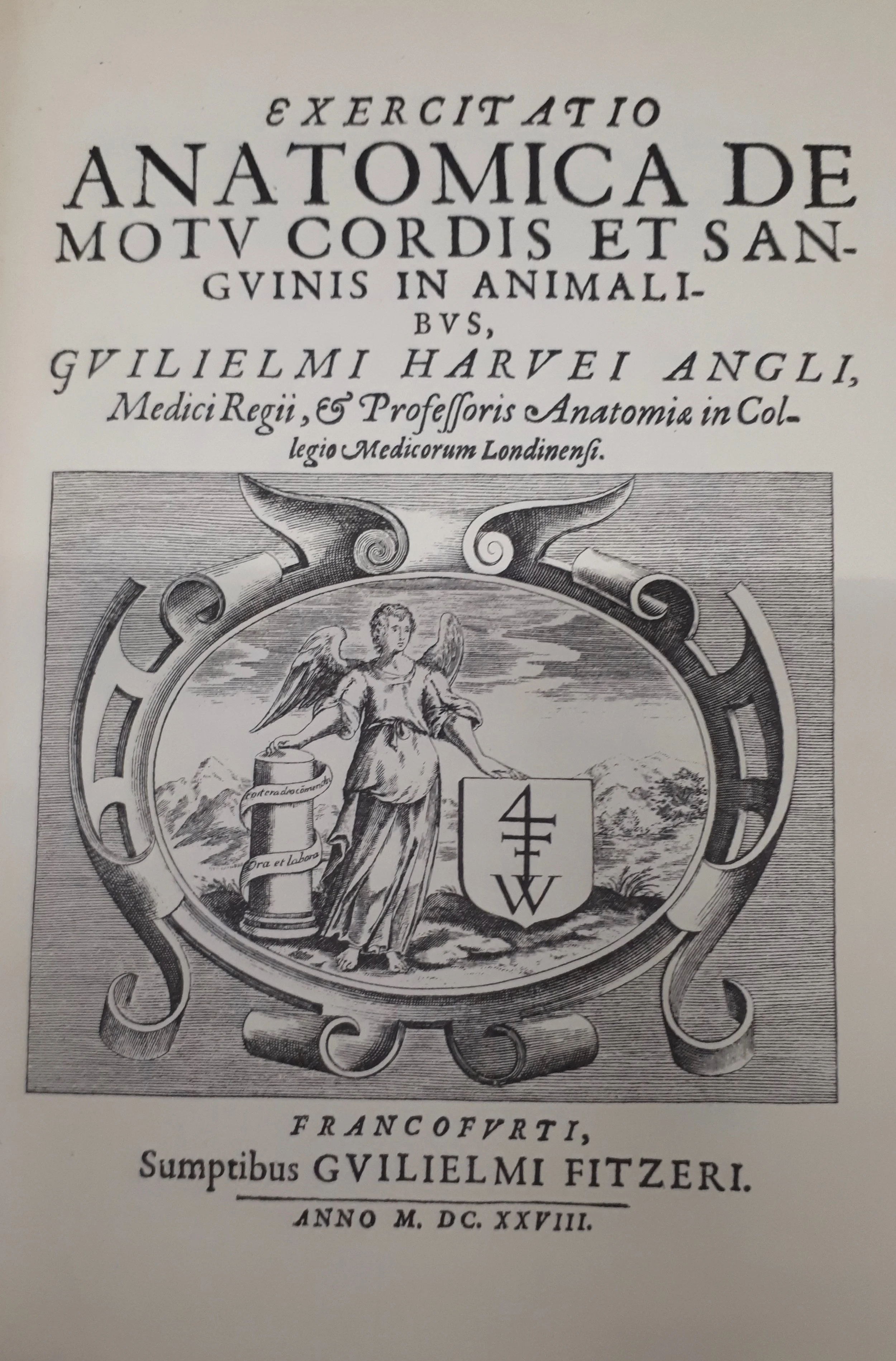 William Harvey, Exercitatio Anatomica Motu Cordis et Sanguinis in Animalibus (Florence, 1928). Reproduced from a copy held in the Special Collections department of the Robinson Library, University of Newcastle. Pybus C.v.09. With thanks to Sam Petty.