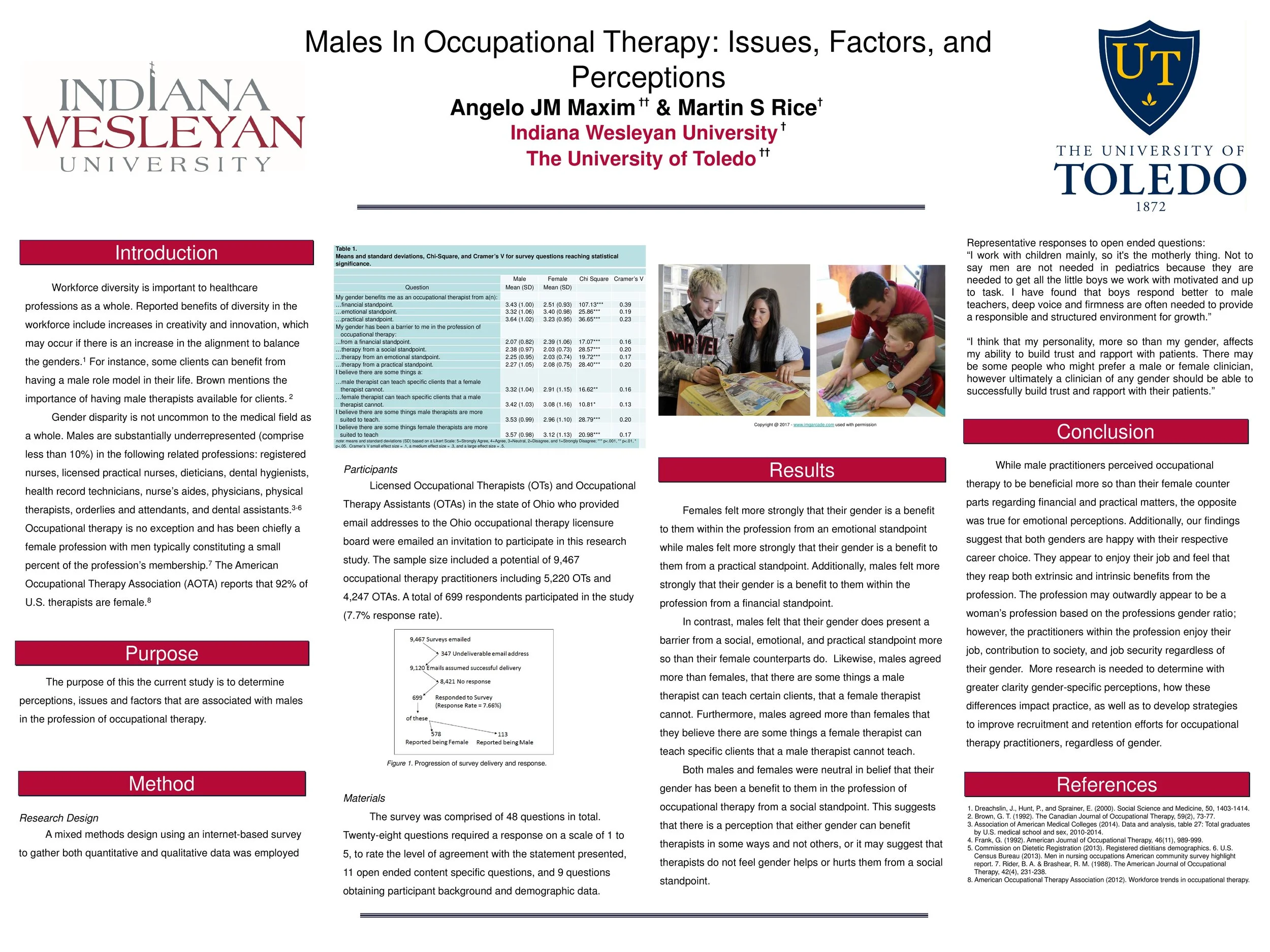 Males in Occupational Therapy: Issues, Factors, and Perceptions