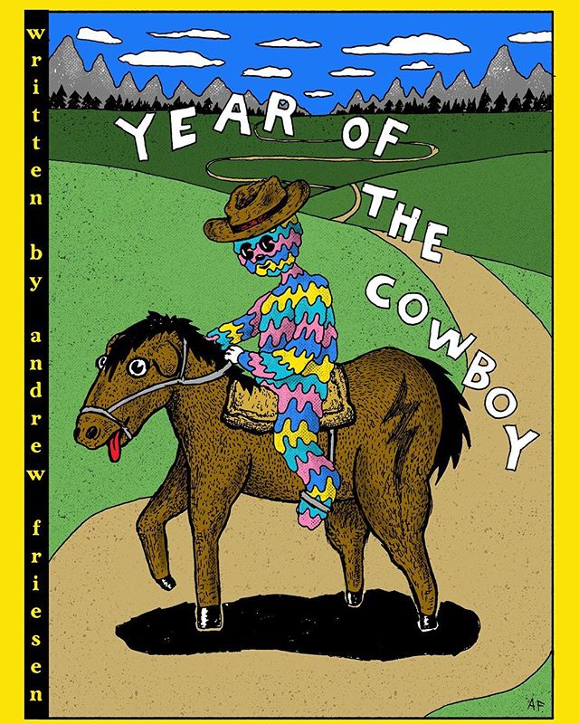 My next story: YEAR OF THE COWBOY. Here is the cover. Coming soonish, going to take my time with it during the next few months. Stay tuned!! #cowboy #comic #cartoon #character #goopdude #design #drawing #horse #art #story