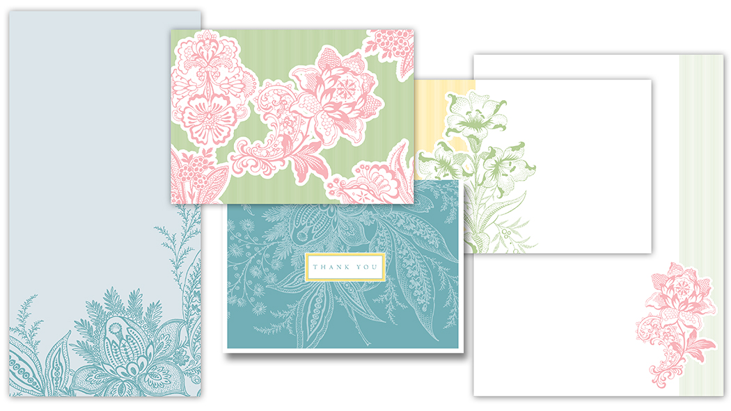 Crane & Co. boxed stationery, "Romance"