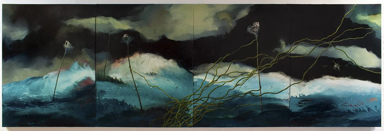 Resa Blatman- brings us her commitment to nature in all its power and vulnerability with work that is at once haunting and lovely. Her artistic process is filled with intention; creating layered paintings and installations using a dynamic mixtu…