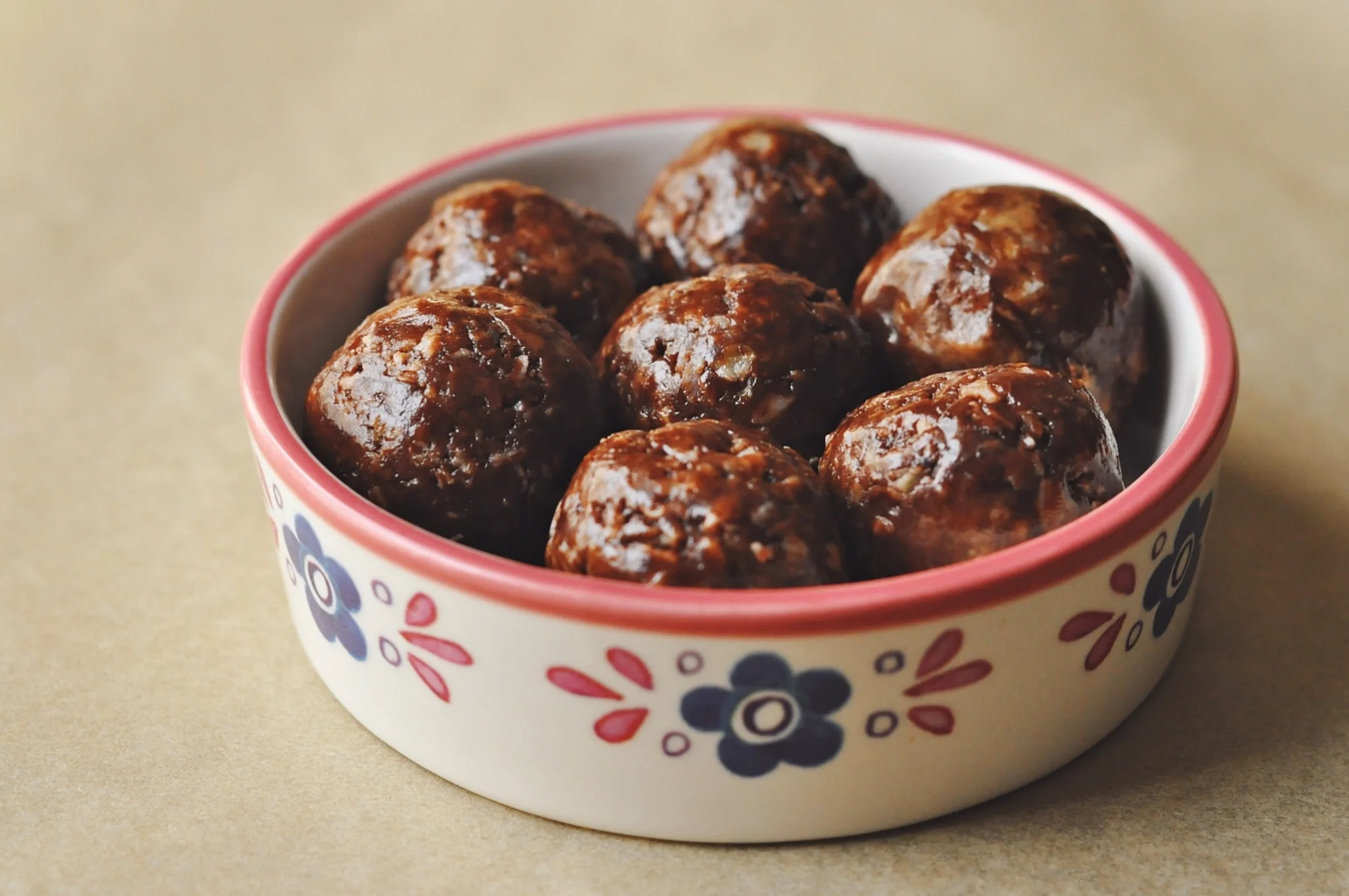 Peanut butter and chocolate energy balls