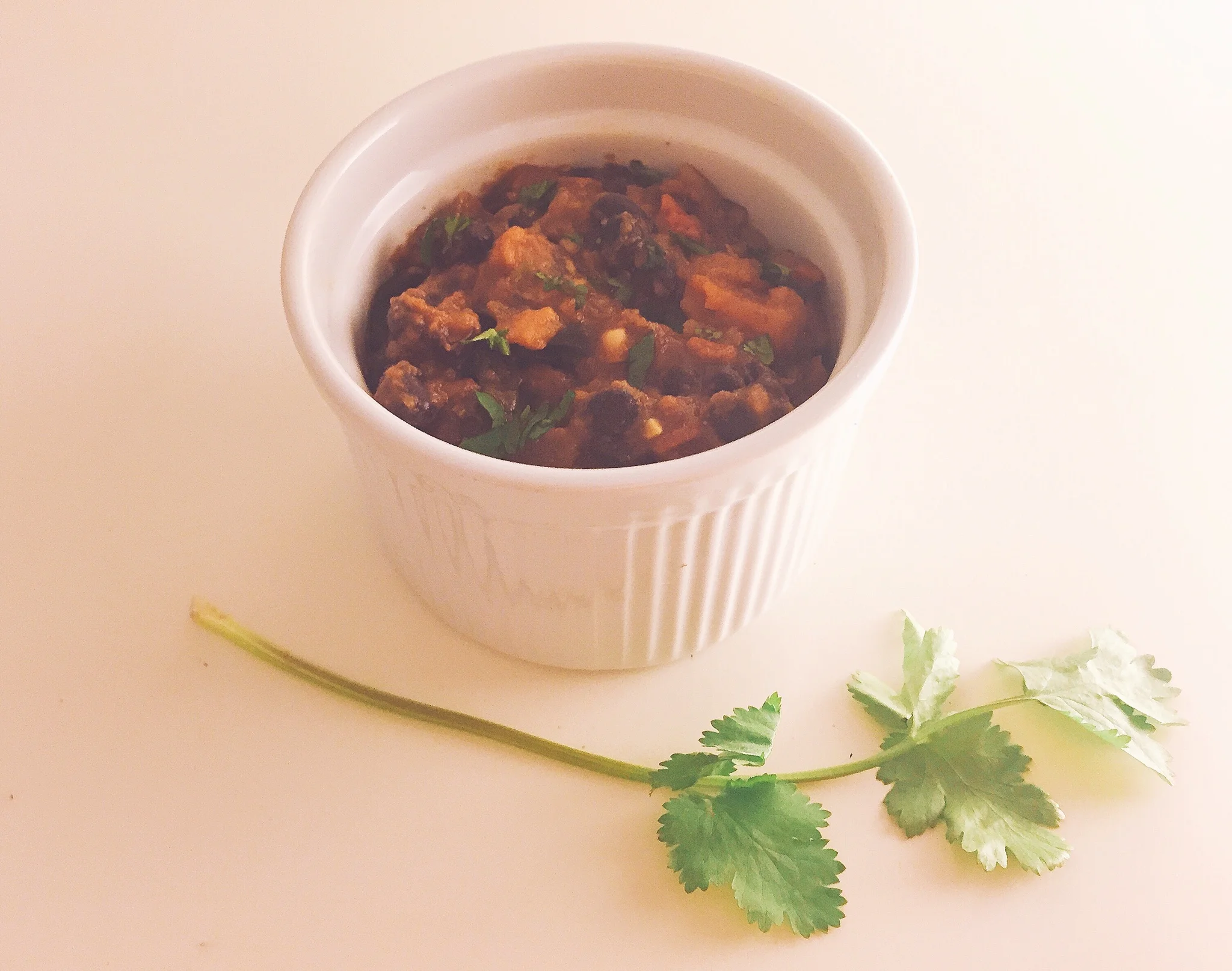 Sweet potato, black bean and chorizo chilli