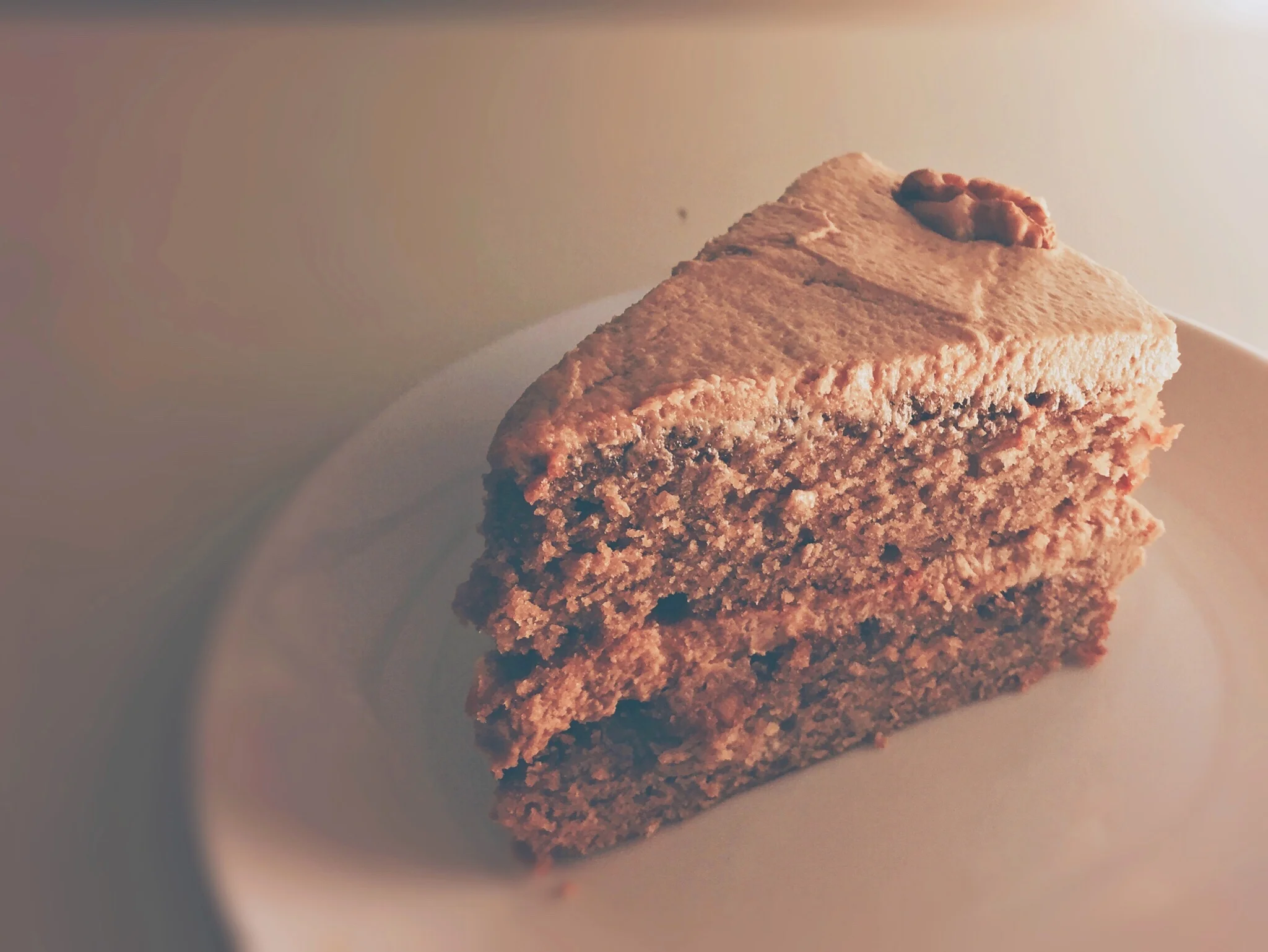 Coffee and walnut cake