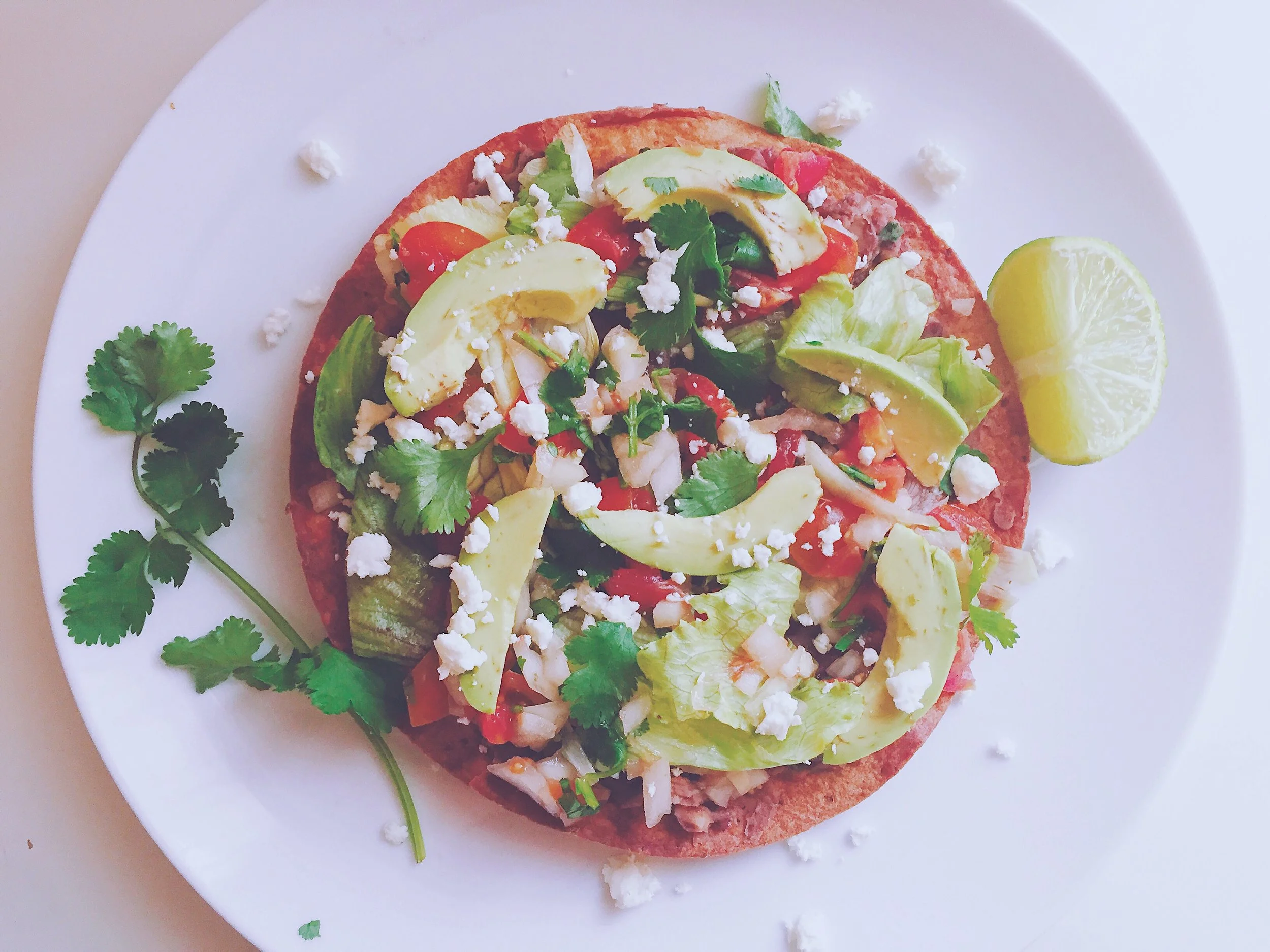 Black bean tostadas