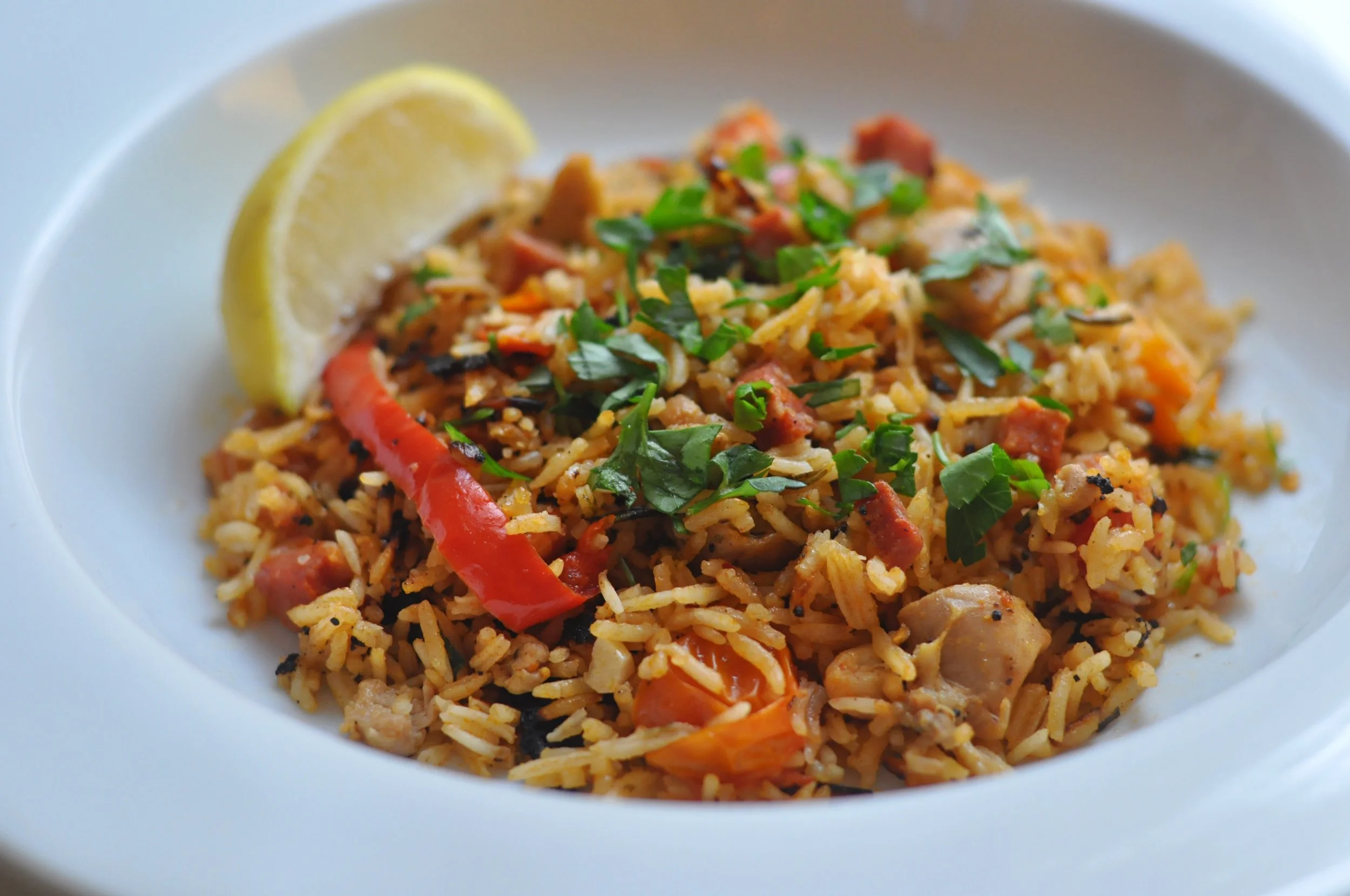 Chicken and chorizo paella