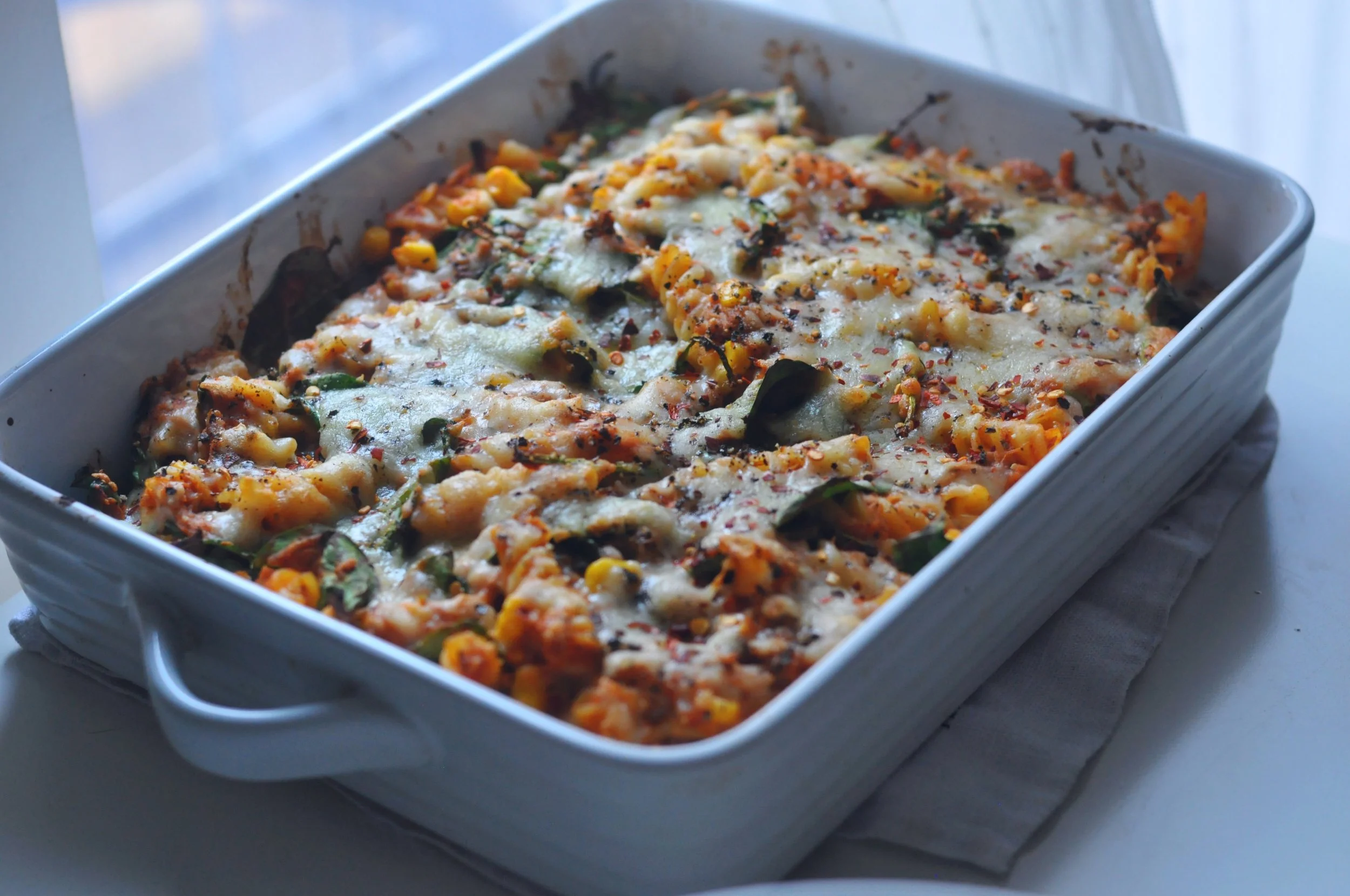 Tuna melt pasta bake 