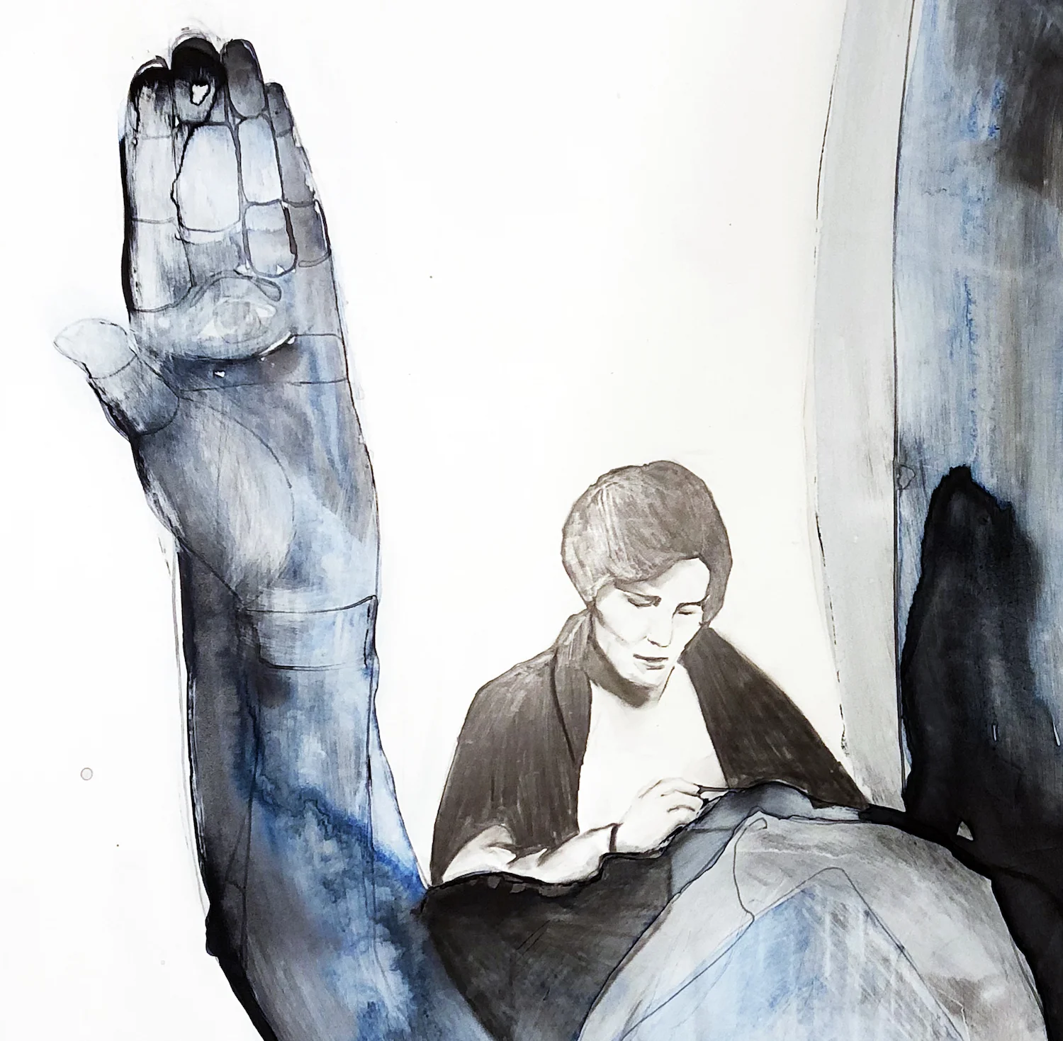  Detail of the multi-media installation  Every Thread That Binds You . 