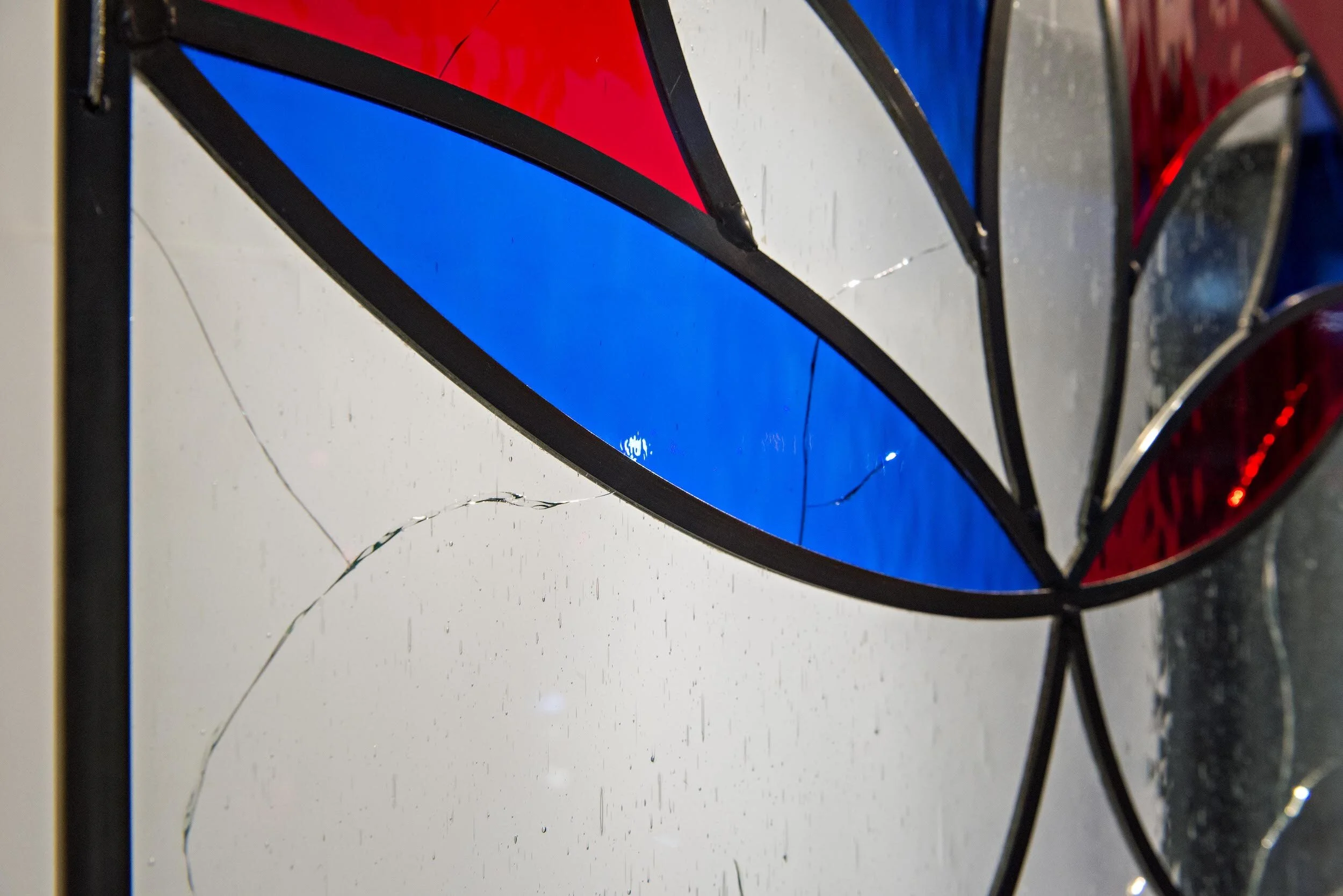  Detail of  What Will Remain  showing the cracked glass 