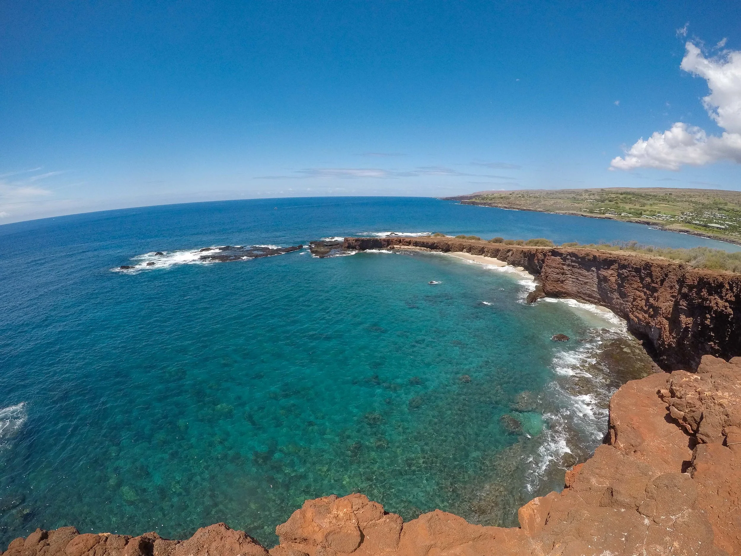 A short walk from where you snorkel, to Puu Pehe (Sweetheart Rock). Shot on Go Pro