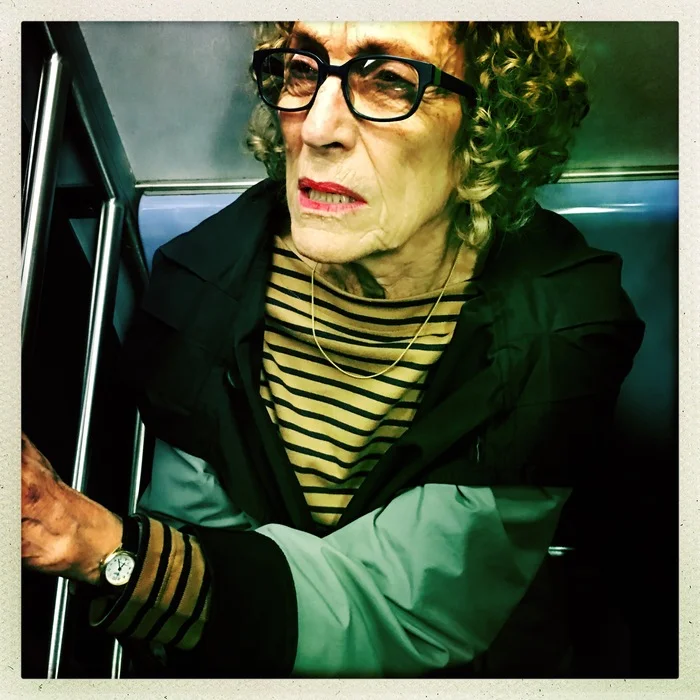 Matt Bialer- "Old Woman on Train" (22"x22") -$500