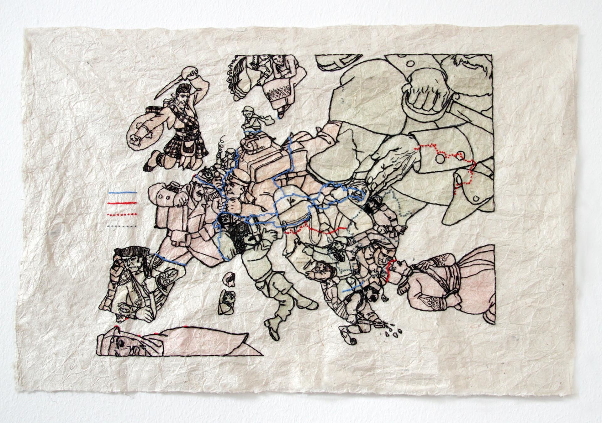 Heather Beardsley - "Border Control" (12.5"x19") - $1250