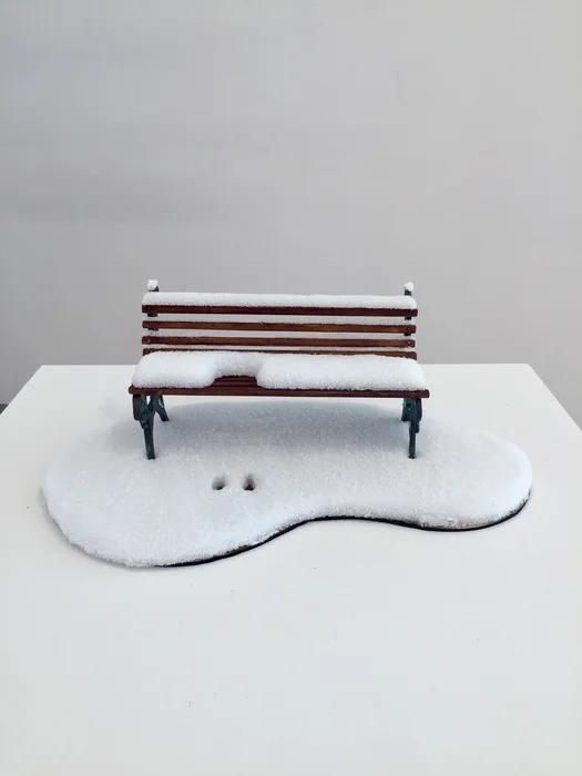 Yu Shen "Waiting" (17” x 10.5”x 6.1”) Bronze, Wood, Foam- NFS