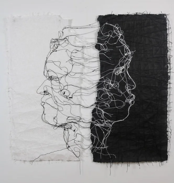 Annie Lee All Strings attached paper with string embedded (37" x 40") $800