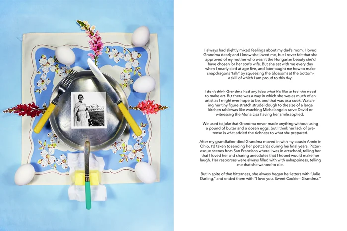 Julie Mihaly The Attic: Grandma Photograph of 3-D Assemblage with Text (20" x 32") $600