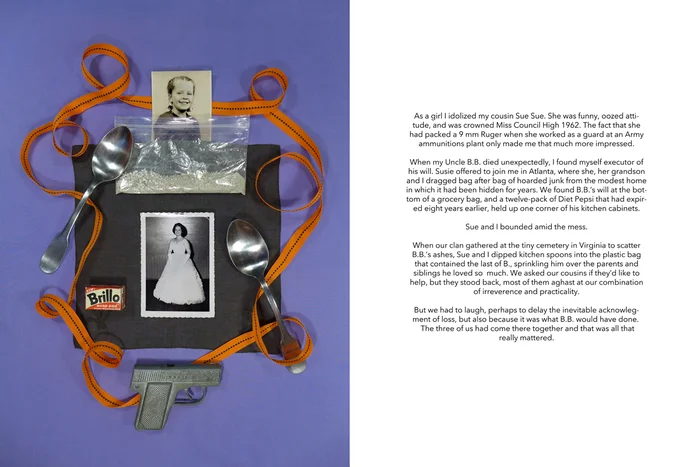 Julie Mihaly The Attic: Susie Photograph of 3-D Assemblage with Text (20" x 32") $600