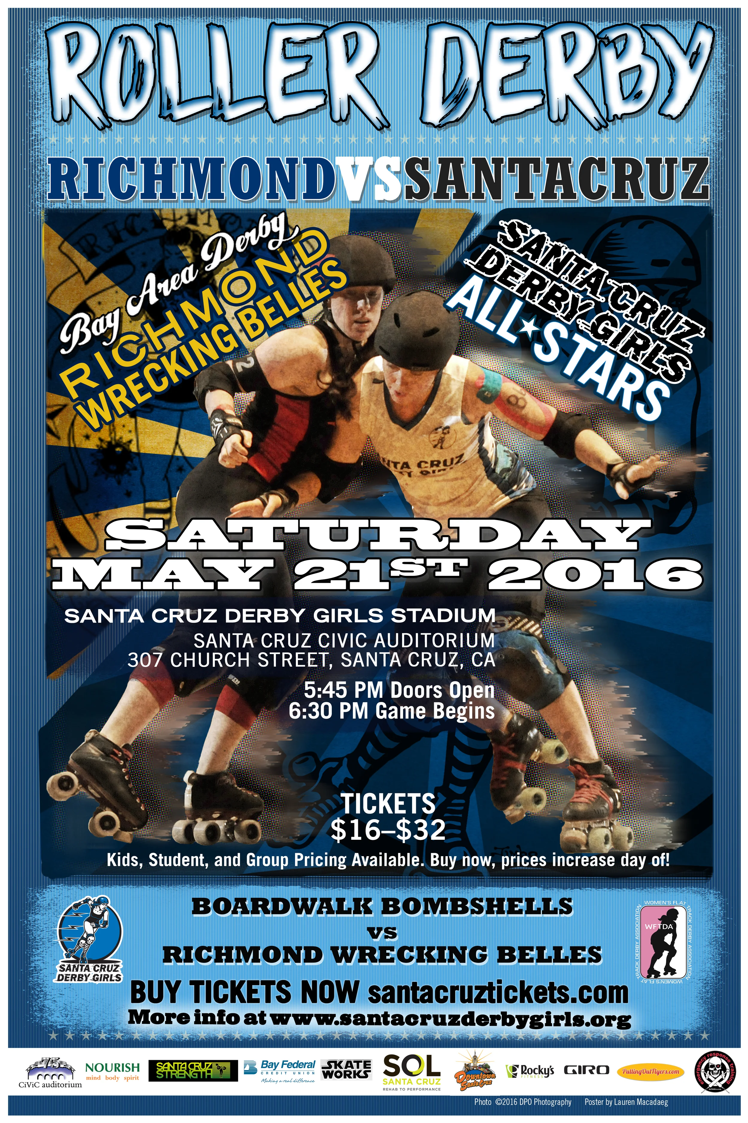 Santa Cruz Derby Girls Bout Poster