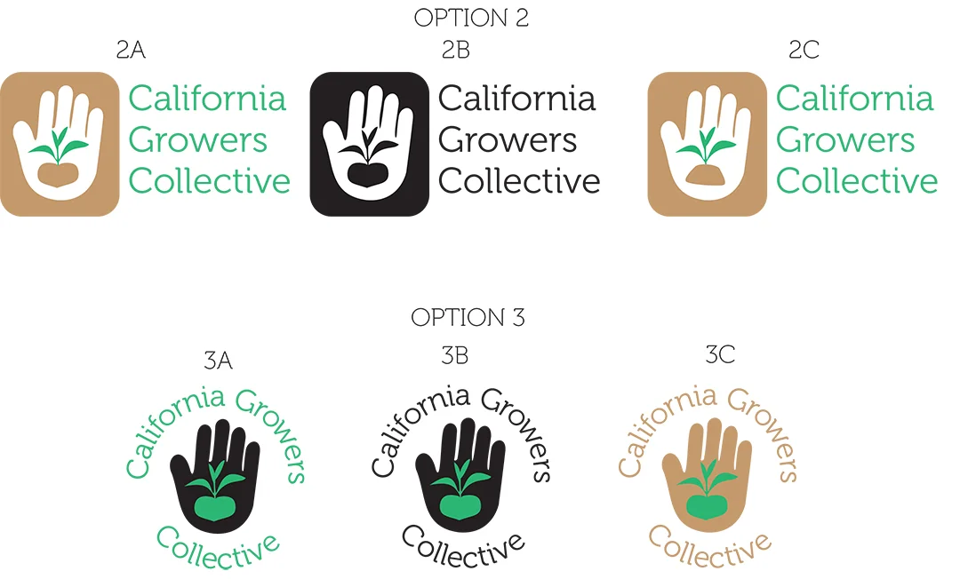 California Growers Collective Logo Concepts