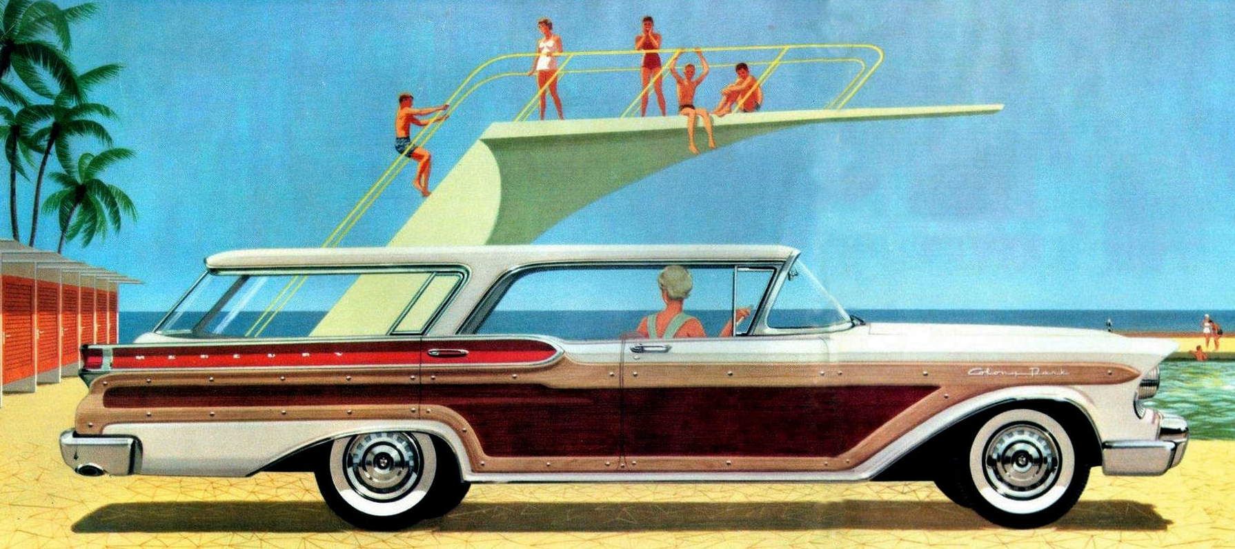 The luxurious Mercury Colony Park hardtop wagon of 1958