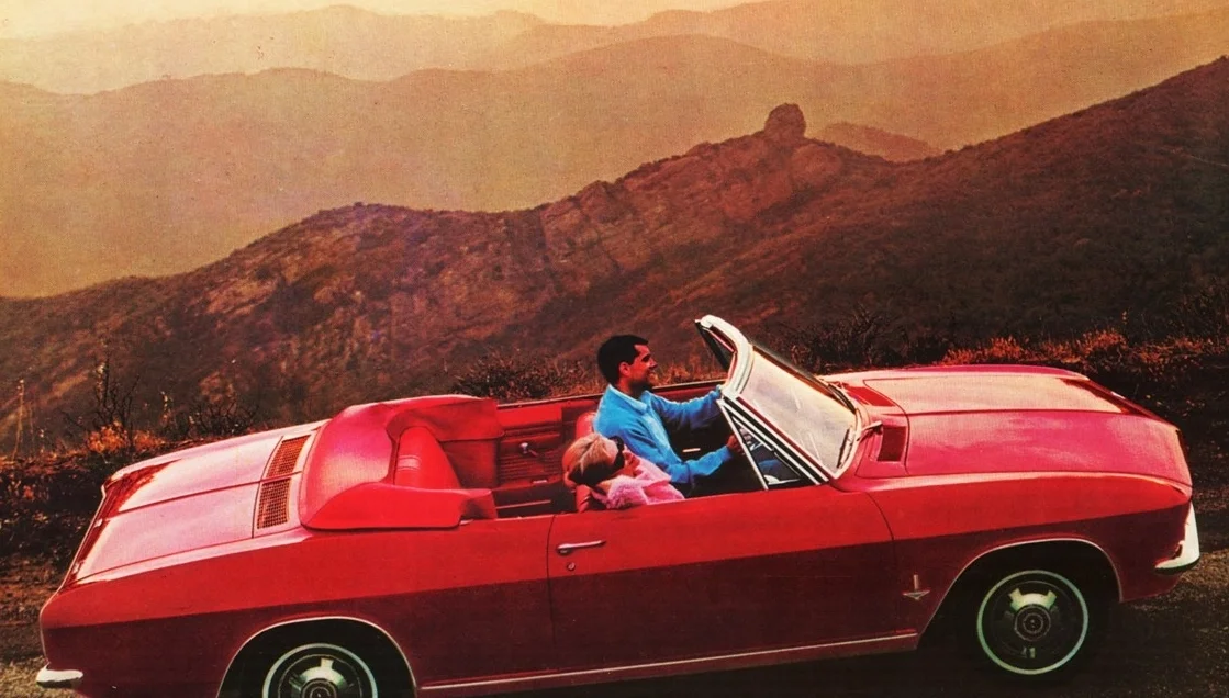 The Monza convertible in Regal red - available with optional power top