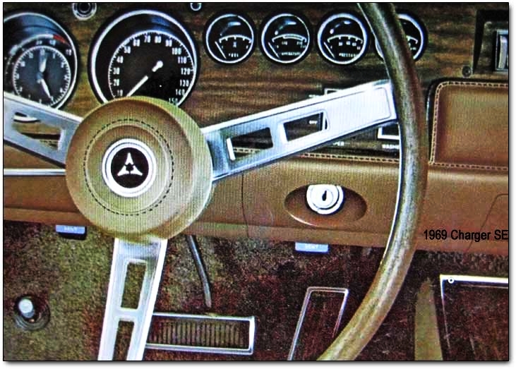 No idiot lights here - the functional instrument panel of the Charger was tailored to serious drivers.