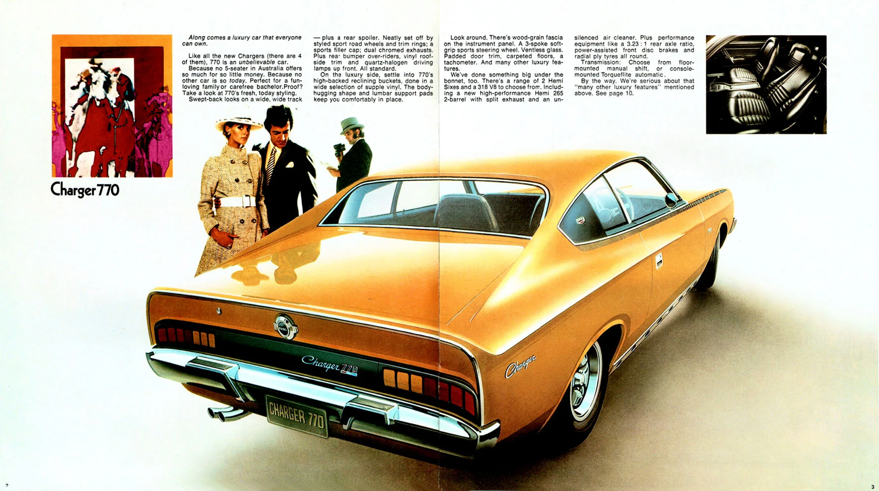 The VH Charger stunned Australia with it’s rakish styling when released to a welcoming public in 1971