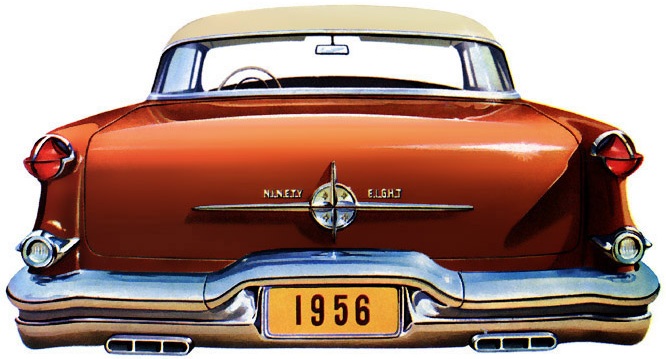 1956 Oldsmobile 98 with factory optioned exhaust splitters