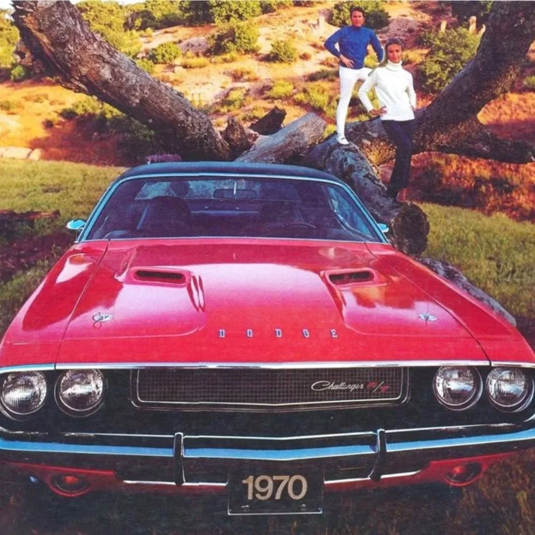 Dodge Challengers from 1970 to 1974. They weren't around long but they made an impression.