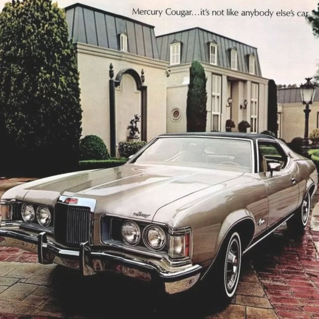1973 silver Mercury Cougar XR-7 &quot;It's not like anybody else's car&quot; - so says the ad copy.