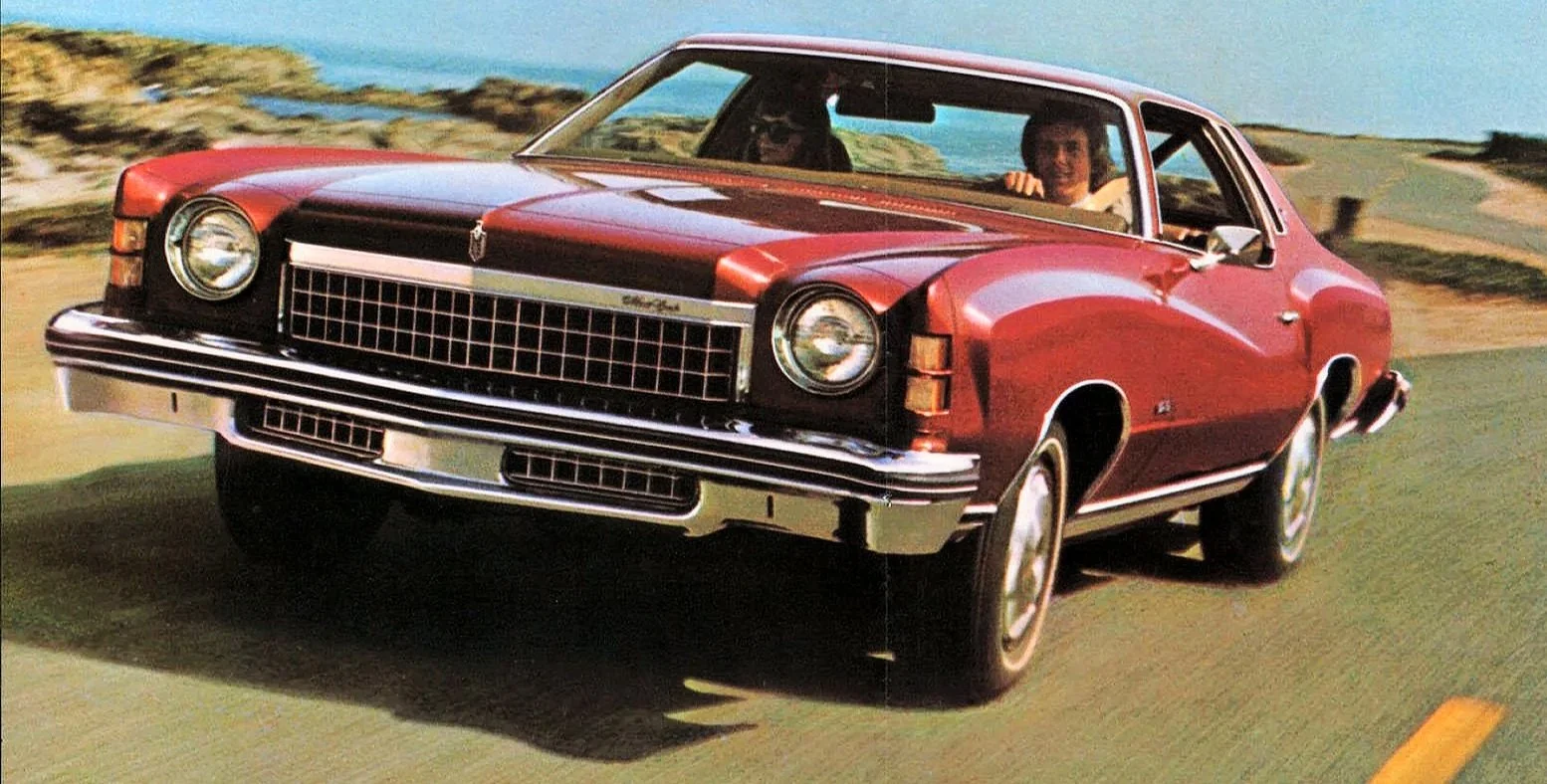 Link to classic Chevrolet Monte Carlo automotive advertising gallery. Image highlights a popular 1970s Monte Carlo coupe.