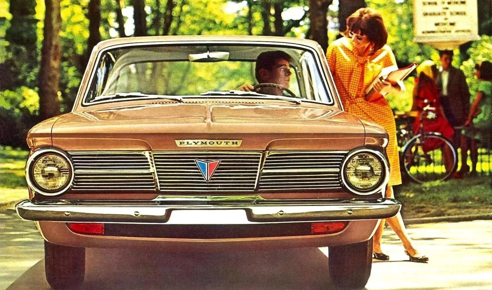 Vintage Plymouth Valiant advertisements from 1960 to 1976 featuring original compact sedan and hardtop print marketing scans.