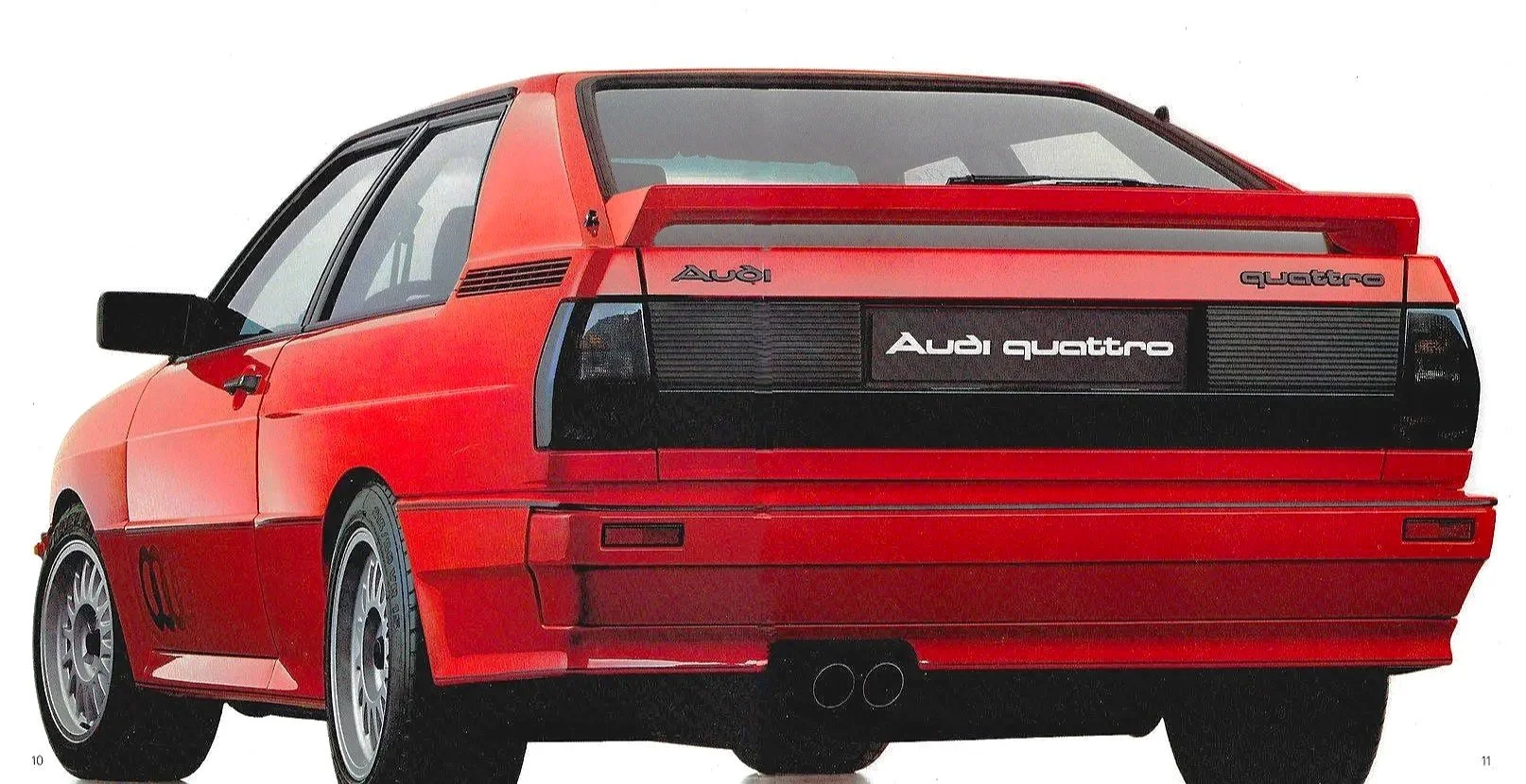 rchive of vintage Audi car ads and brochures, focusing on the evolution of Quattro and German engineering.