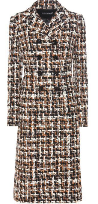 Dolce & Gabbana Wool and Cotton Blend Bouclé Coat, € 1.950; Image via Mytheresa.com