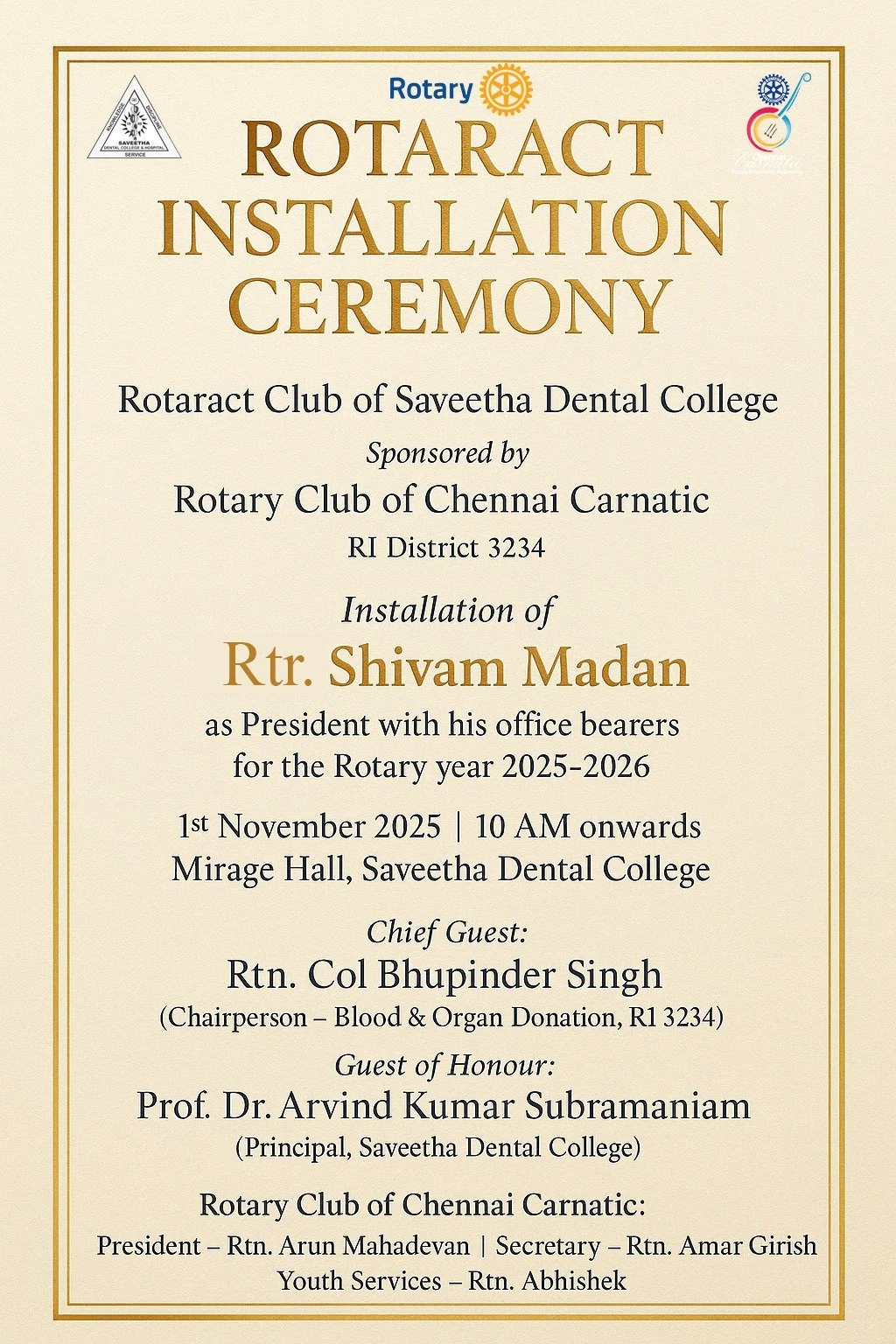 Rotaract Installation Ceremony