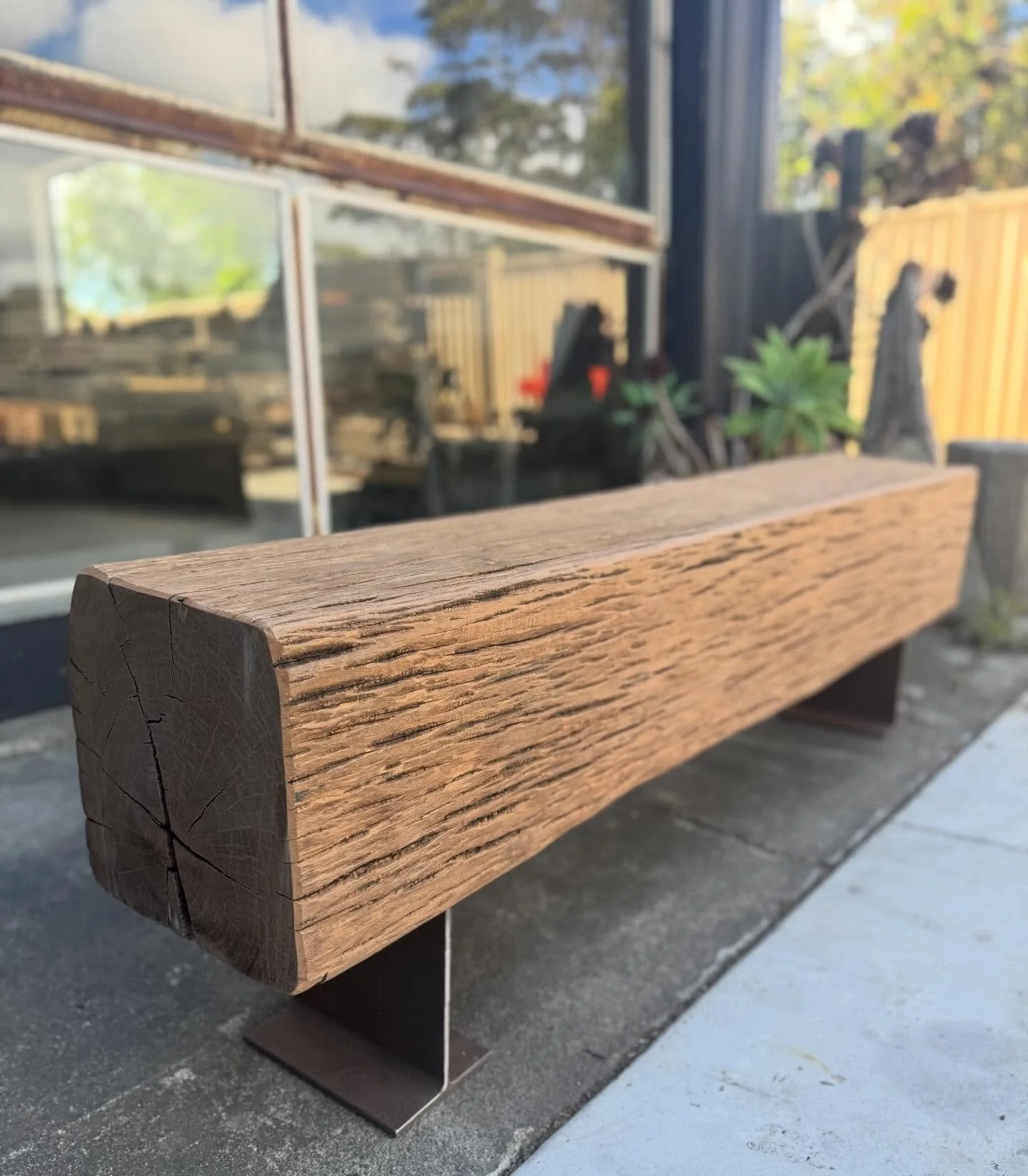 North wharf bench seat. Timber salvage from Melbourne&rsquo;s Docklands. 🌳⚒️♻️