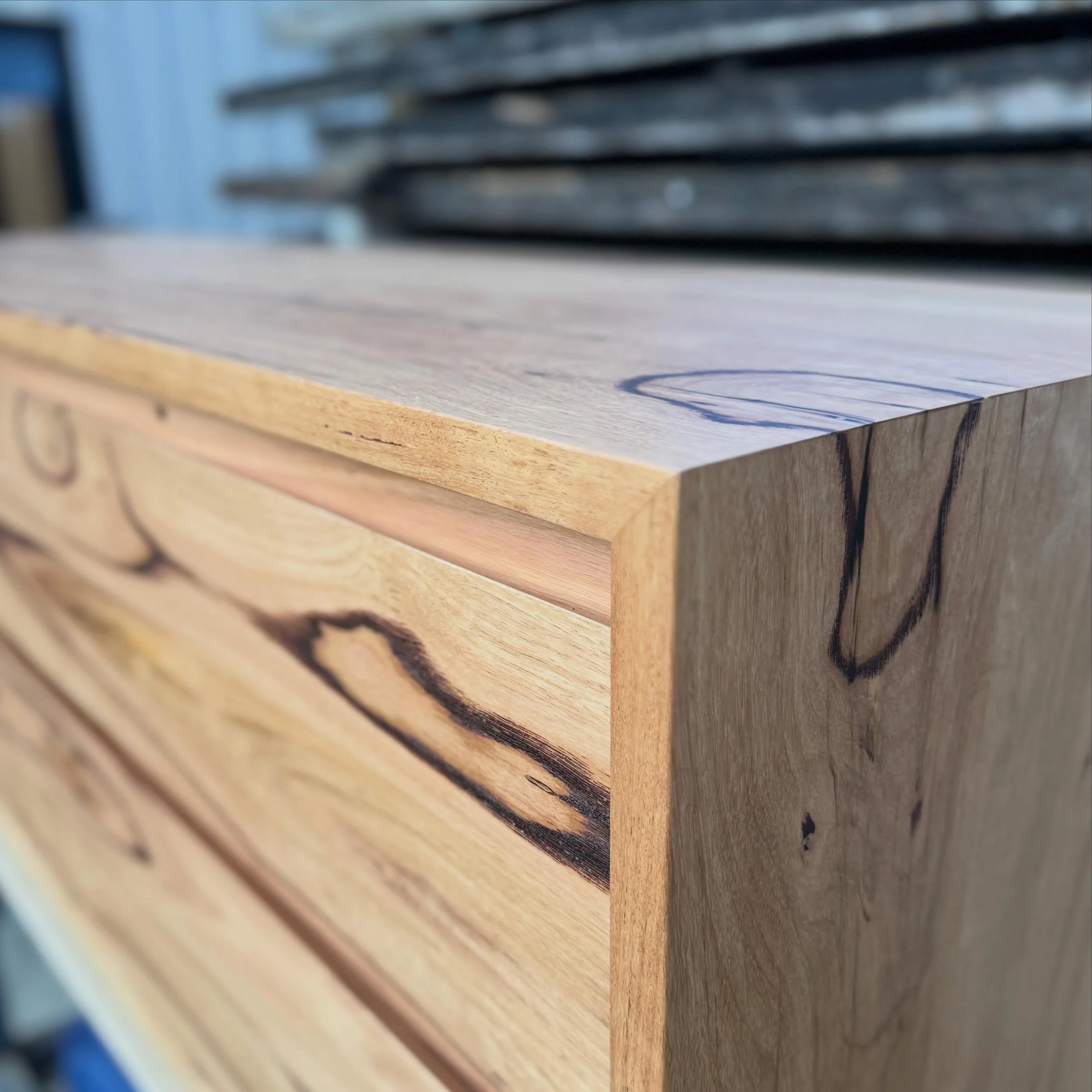 Recycled messmate floating vanity. 🌳⚒️♻️