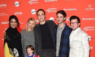 Priyanka Chopra, Leo James Davis, Claire Danes, Jim Parsons, Daniel Pearle, and Silas Howard at the premiere of A Kid Like Jake, Sundance Film Festival, 2018.